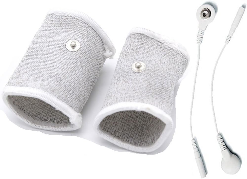 E-stim Adjustable Fabric Silver Thread Conductive Loop Accessories for Tens Stim Finger Massager Accessories