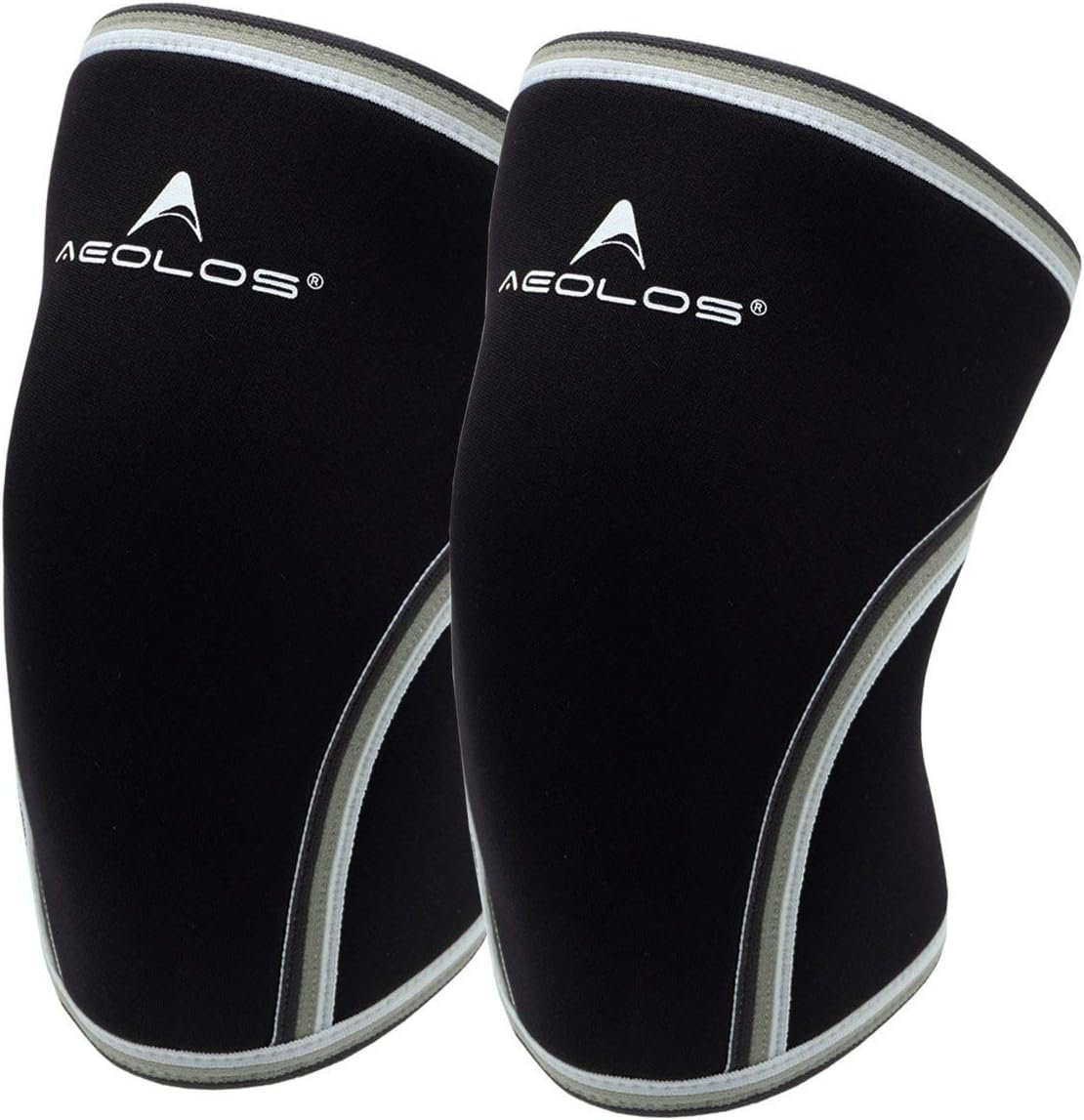 Knee Sleeves (1 Pair)，7mm Compression Knee Braces for Heavy-Lifting,Squats,Gym and Other Sports (Large, Black)