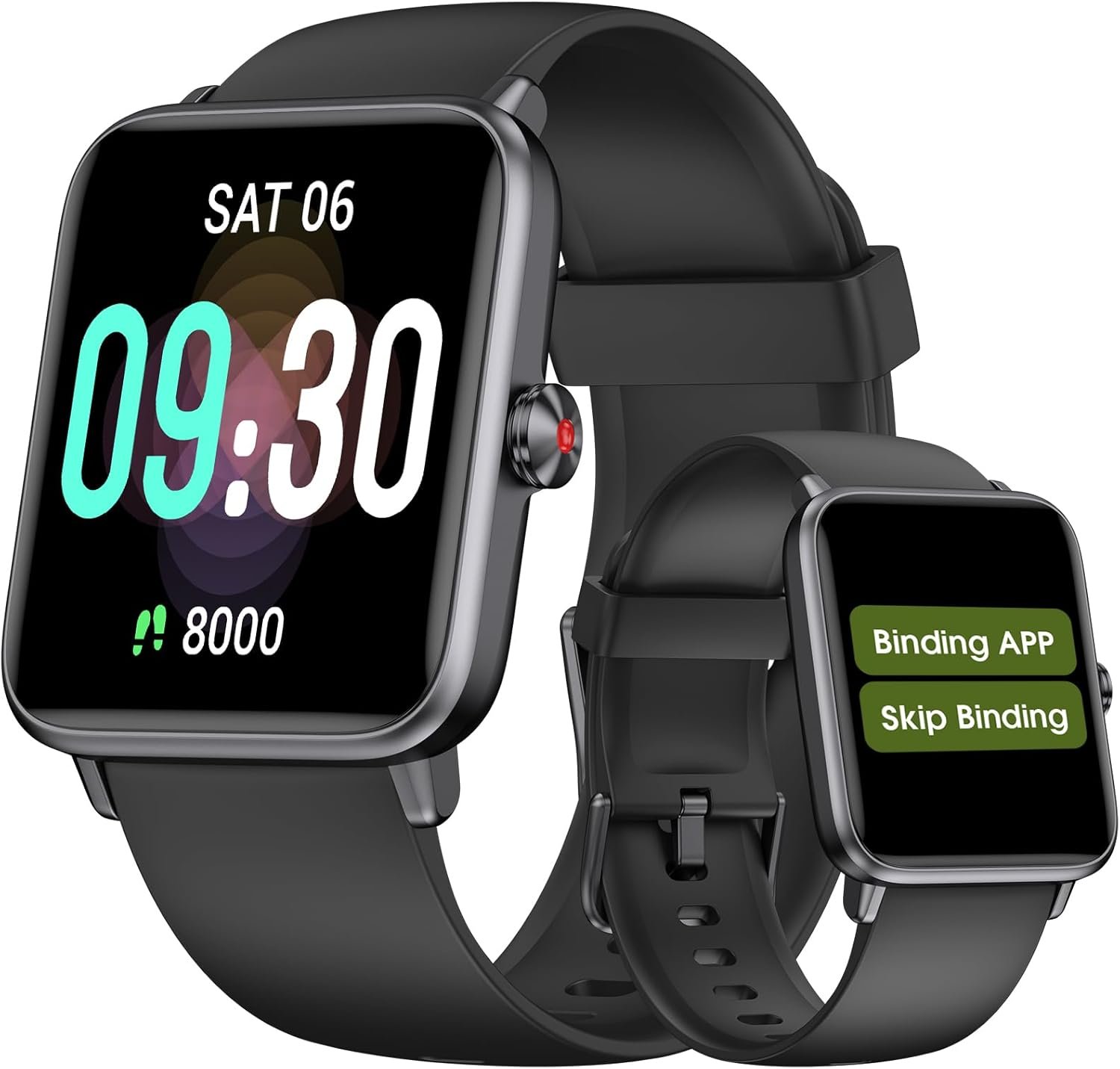 Pedometer Watch Senior Friendly No App No Phone Required, Fitness Tracker | Step Counter, Heart Rate Monitor, Blood Oxygen Monitor, Sleep Tracker, Alarm Clock, Stopwatch, Fitness Tracker, Waterproof