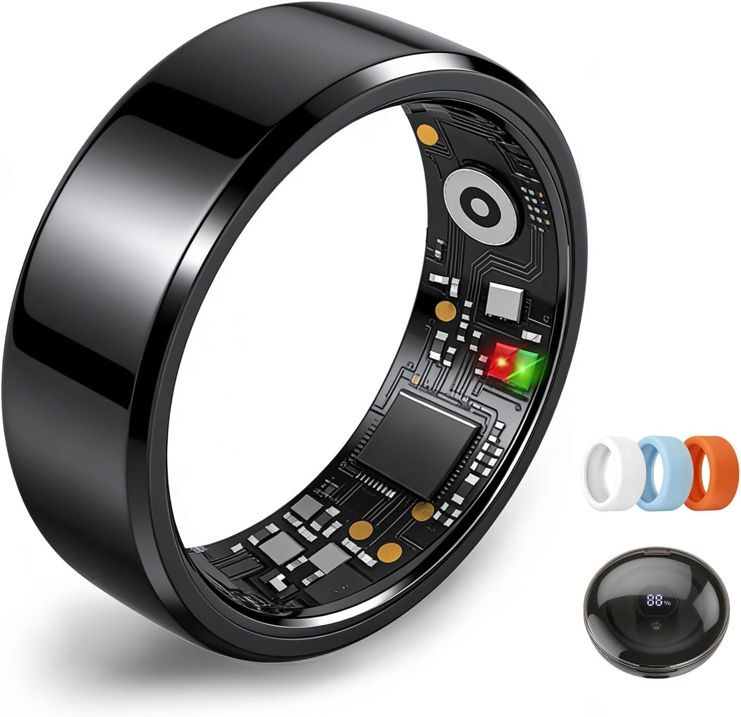 Smart Ring for Women Men,Fitness Tracker,Health Ring,Sleep Tracker | No Subscription Fee,Heart Rate,Blood Oxygen,Step Tracker,Meditation Assistance,IP68 Waterproof,Gifts for Women（Black,10)