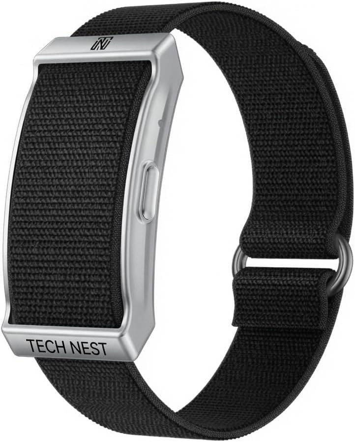 Screenless Health Fitness Tracker for Men Women Activity Watch 24/7 Heart Rate Blood Pressure Sleep HRV Monitor Step Counter Smart Bracelet No Screen Long Battery Life