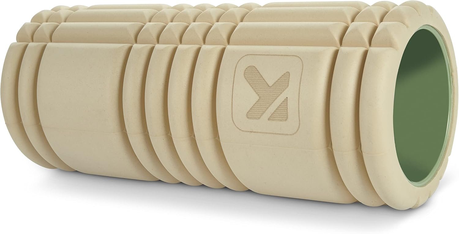 TRIGGERPOINT Performance Therapy Grid Patented Multi-Density Foam Massage Roller (30% Renewable Materials) Exercise, Deep Tissue Muscle – Muscle Pain&Tightness, Improves Circulation (13″), Tan