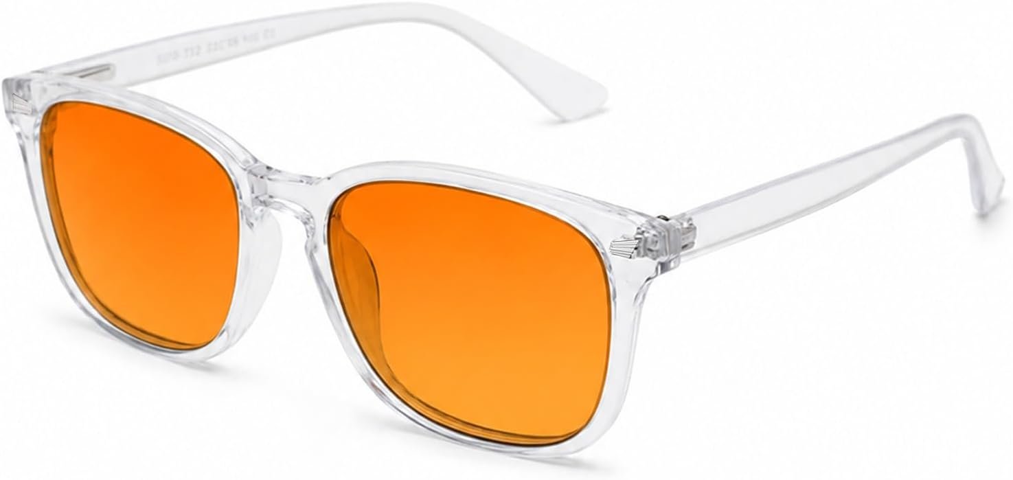 TIJN Blue Light Blocking Glasses Dual AR Coatings Amber Orange Lens for Computer Gaming