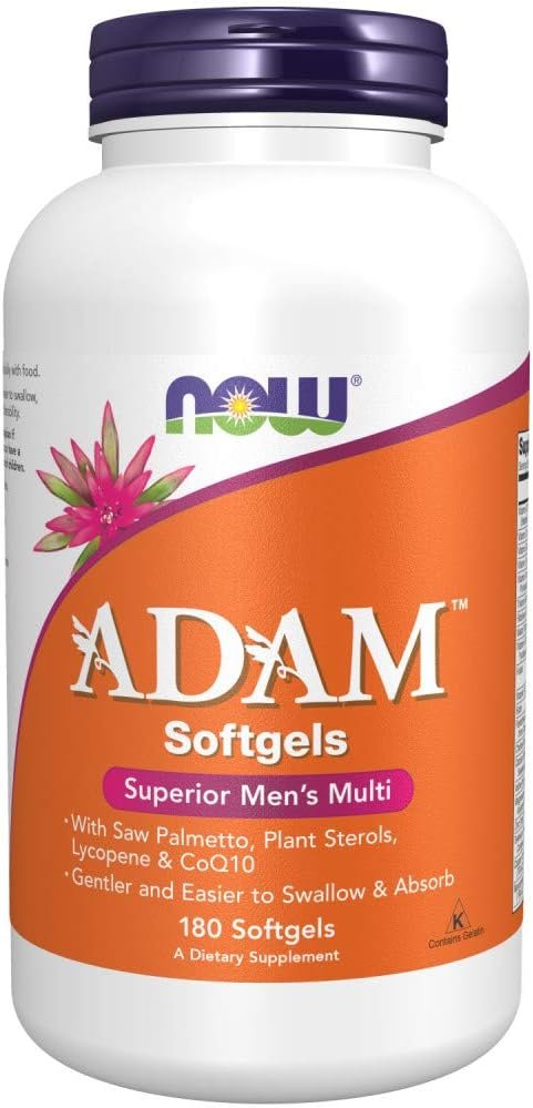 NOW Foods AdamTM Men’s Multiple Vitamin -Softgels,180 Count (Pack of 1)