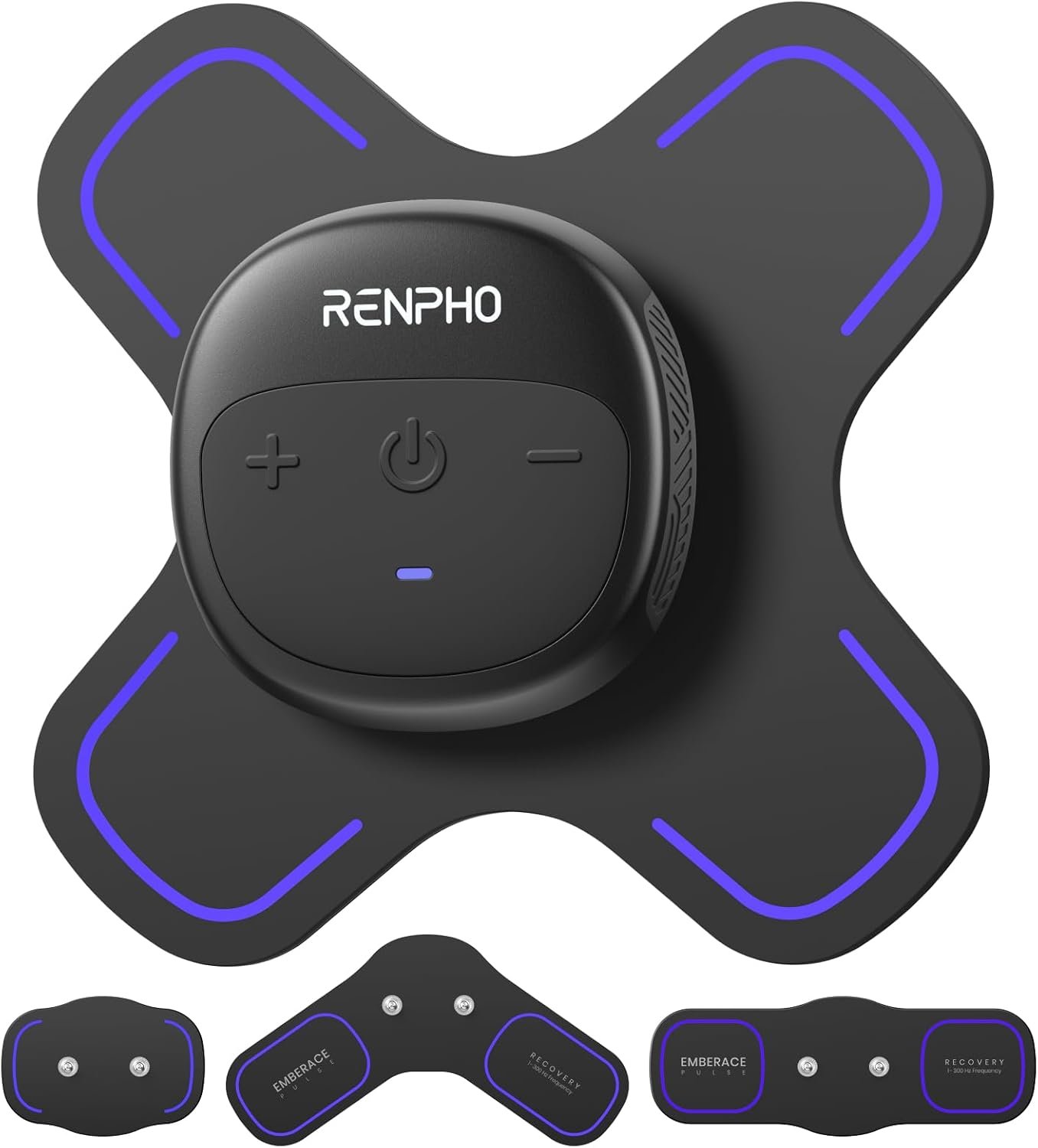 RENPHO Wireless TENS Unit Muscle Stimulator, Portable EMS Machine | 6 Modes, 20 Intensities, 4 Gel Electrode Pads, Pocket-Sized, USB-C Rechargeable, For Shoulders, Back, Wrists, Knees, Legs