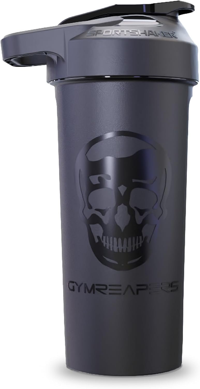 Gymreapers 27oz Shaker Bottle – BPA-Free Protein Shaker Cup with Leak-Proof Screw Cap – Dishwasher Safe Pre Workout Drink Bottle for Gym, Supplements, Smoothies – Made in USA