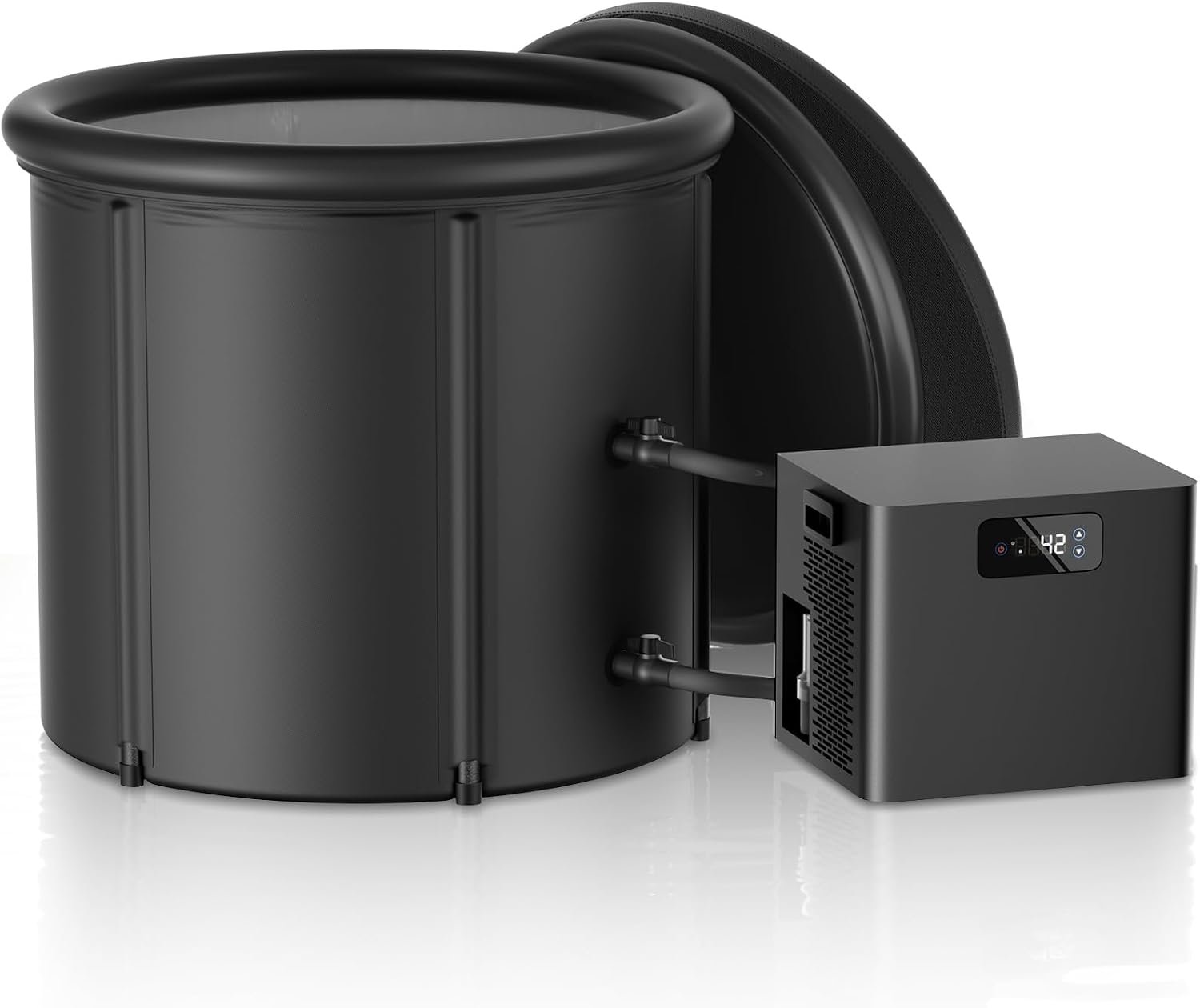 1/3 HP Ice Bath Chiller with 100Gal Cold Plunge Tub Kit for Cold Therapy | Built-in Pump & Filter, Cool to 42°F, 100gal Ice Pod, Cold Plunge Chiller with Tub for Home Outdoor Recovery, Fit Any Tubs