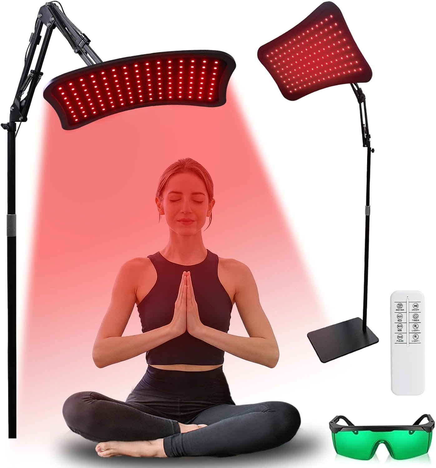 Red Light Therapy for Body and Face, 3 in 1 660nm & 850nm Red Light Panel | Infrared Light Therapy Lamp with Remote Control, Goggles and Stable Stand, Ideal Gifts for Women Wife Mom Sister Girlfriend
