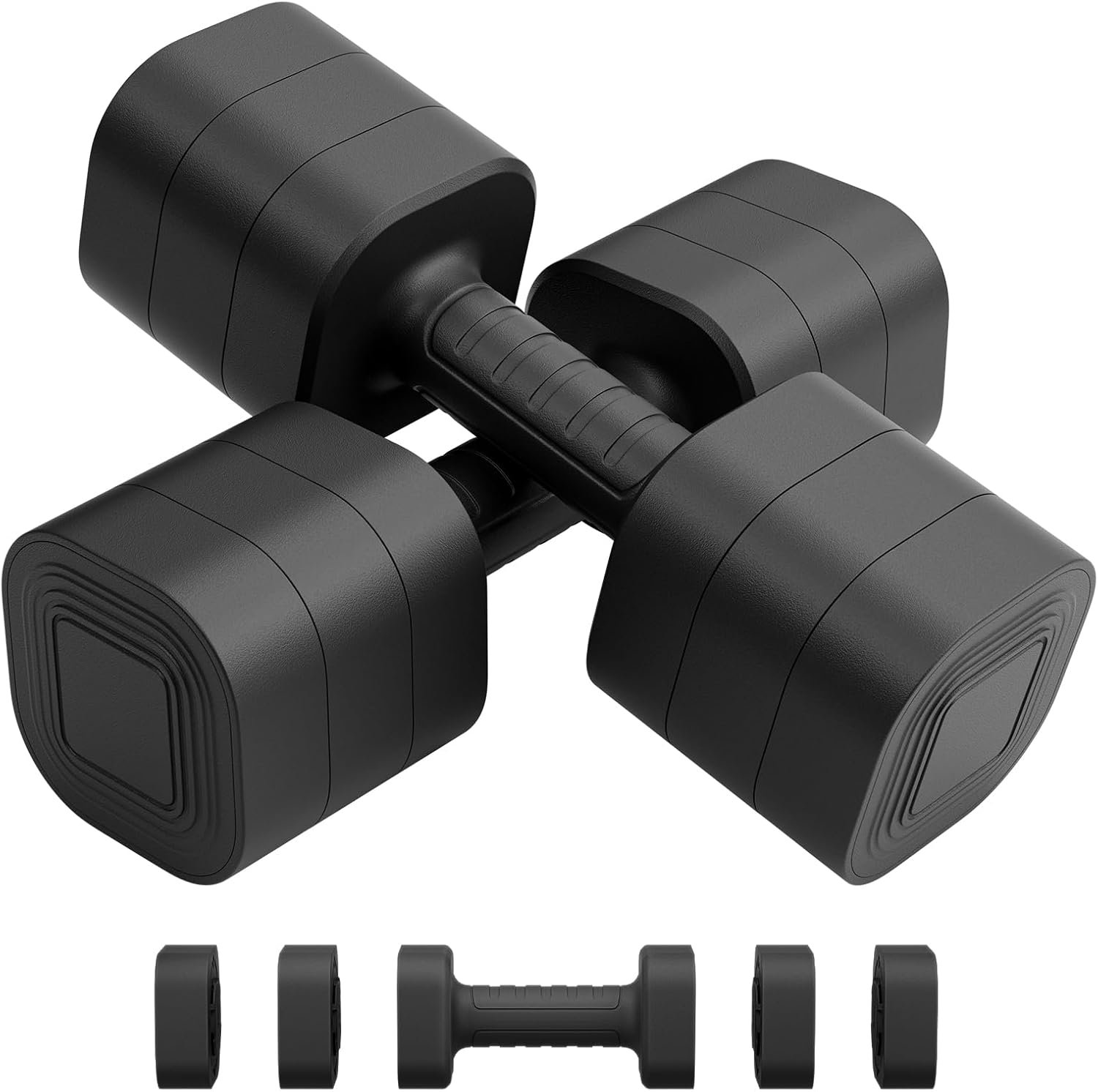 Ragebby Adjustable Dumbbell Set of 2, Weights for Men and Women at Home | Anti-slip Handle, Weights Dumbbells Set, 2lb/3lb/5lb/10lb/15lb/20lb for Pilates, Yoga, Strength Training