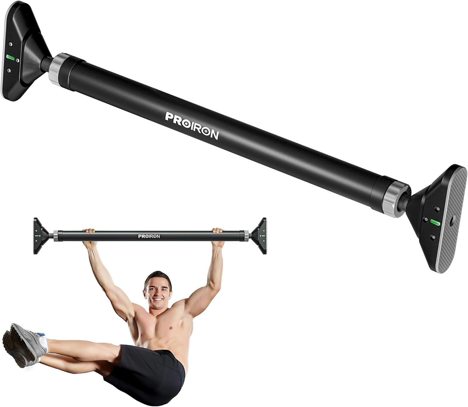 PROIRON Door Pull Up Bar Doorway Frame Chin Up Bar from 28.3in-38.2in | No Screws,Portable,Non-slip Secure Grip,440 LB