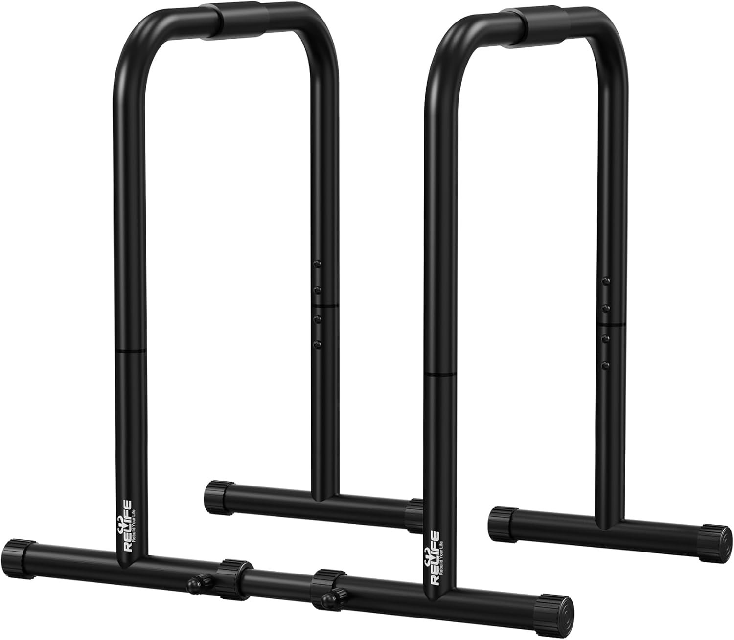 RELIFE REBUILD YOUR LIFE Dip Bar for Home Gym Training 400LBS Parallel Bars | Dip Station Heavy Duty Parallette & Parallel Bars, Sturdy Dip Stands Body Workout Fitness Calisthenics Workout Equipment