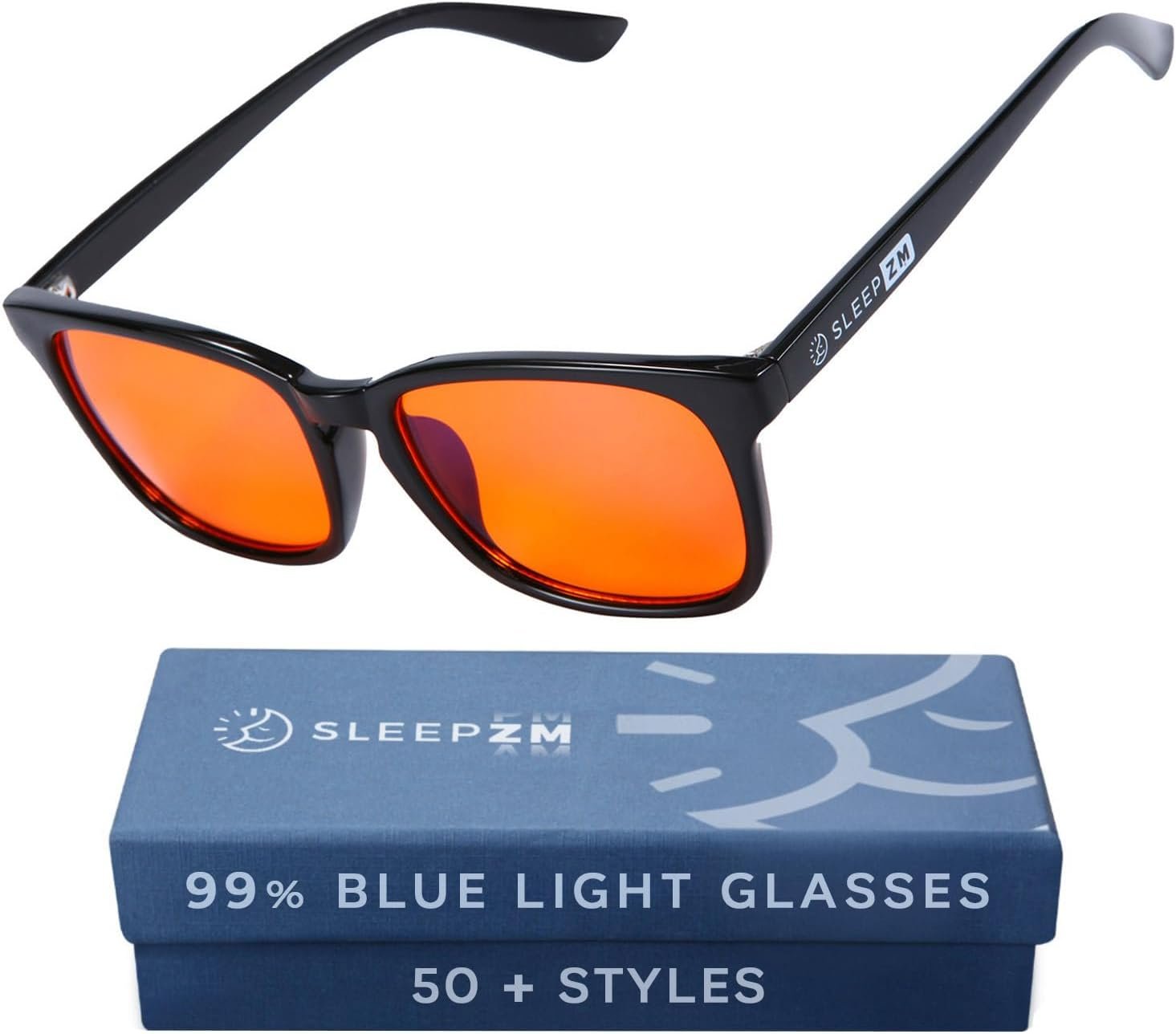 Blue Light Blocking & Light Sensitivity Glasses with 14 Lens Types | Helps Sleep & Eases Eye Strain, Migraines & Headaches – Comfortable Unisex Fit for Computer Screens, Gaming & Everyday Wear