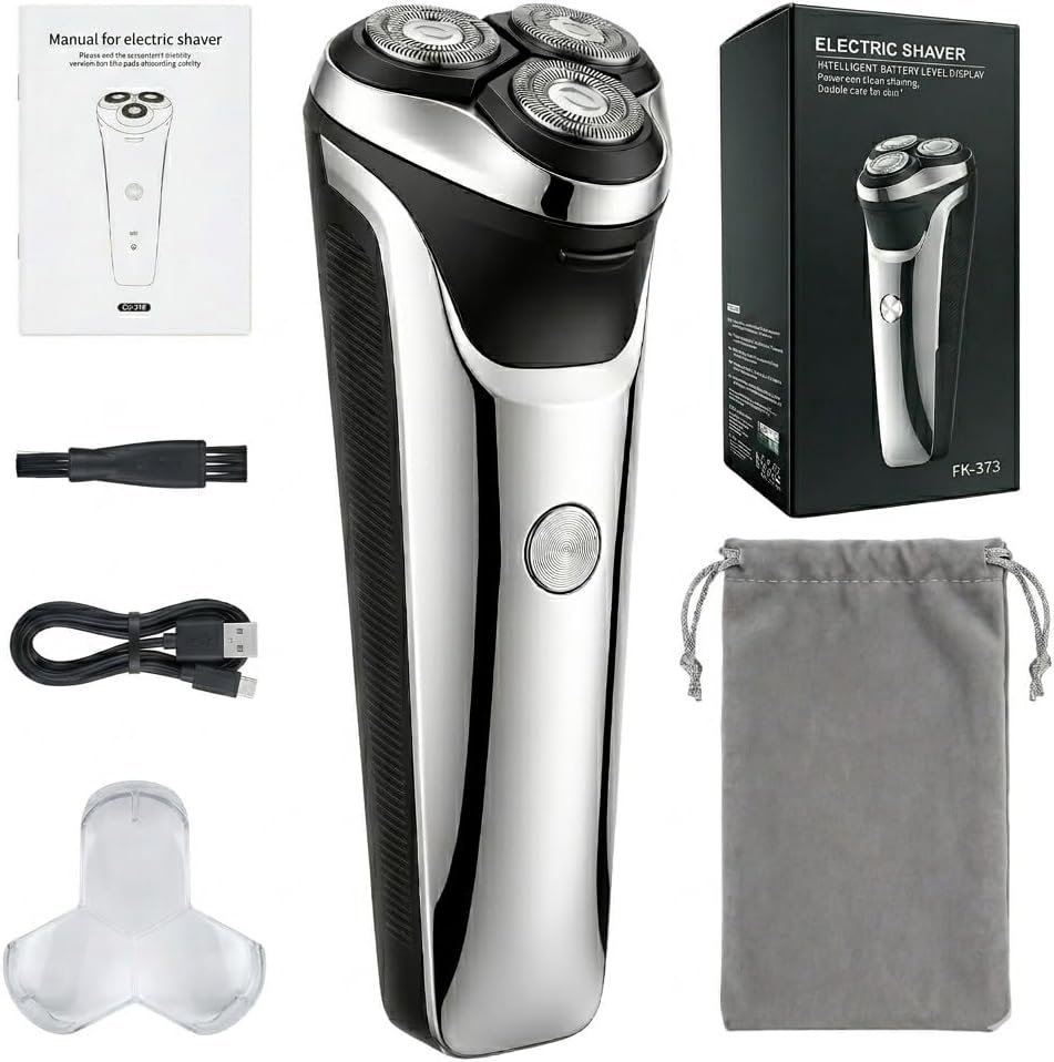 Electric Razor for Men, 2026 Upgraded Electric Shavers for Men, USB-C Rechargeable, Wet & Dry Shaver with Pop-up Trimmer and Travel Case (Gunmetal)