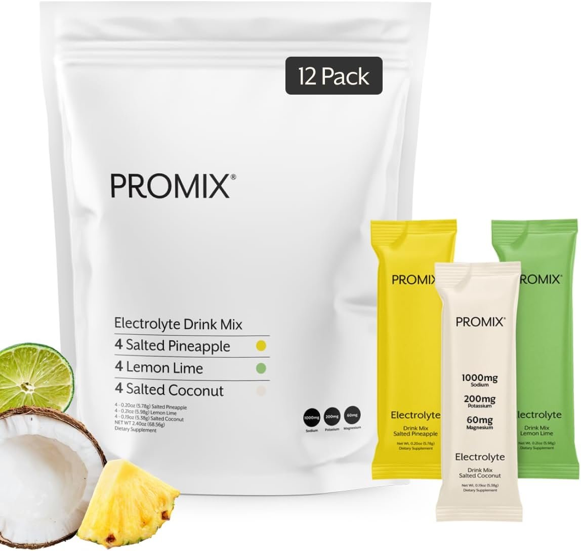 ProMix Nutrition Electrolytes Powder, Tropical Variety – 12 Servings | Electrolyte Hydration Powder for Fast Rehydration, Energy, Muscle Cramp Relief & Daily Hydration Wellness Support
