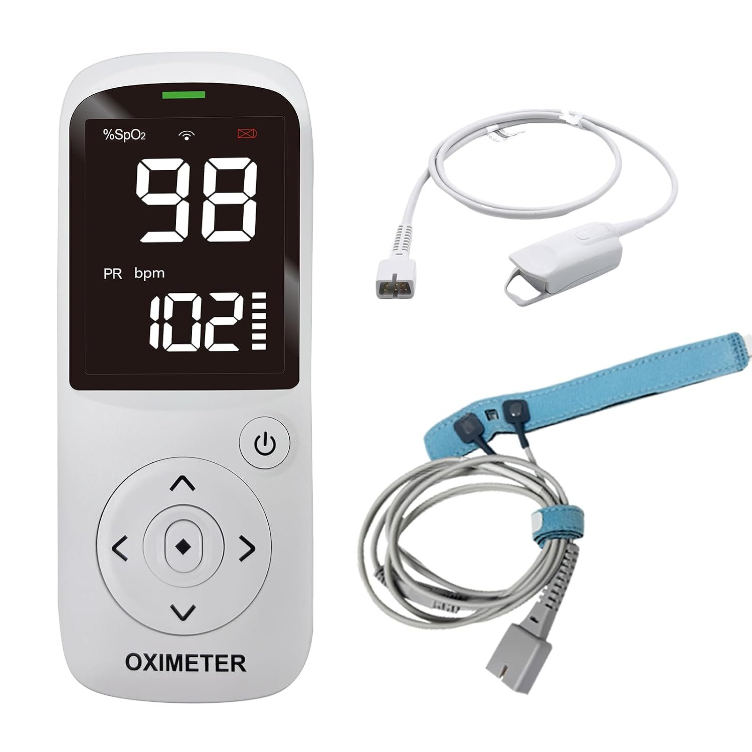 Palm Pulse Oximeter with Large Display, Compatible with Finger & Baby/Infant Probes, Real-Time SpO₂ & Continuously tracking health data