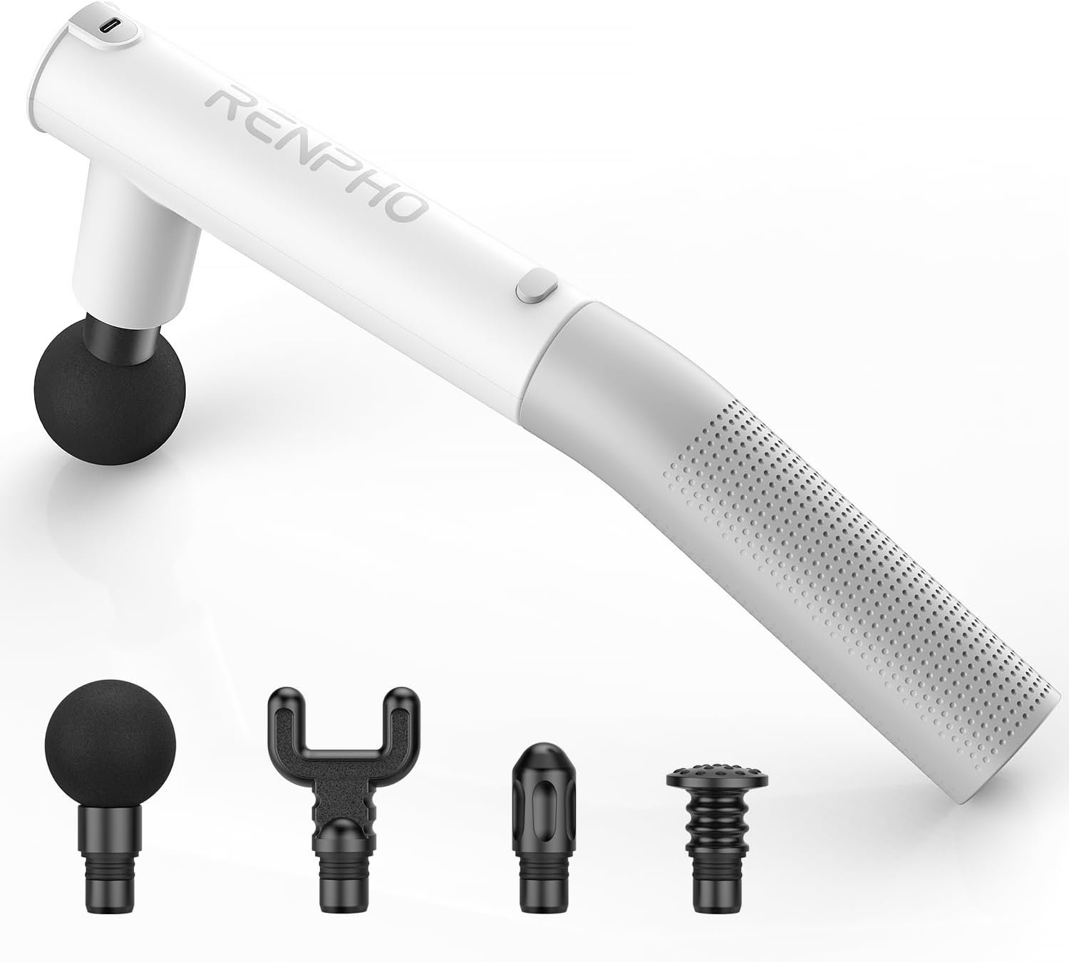 RENPHO Extend Massage Gun, Electric Handheld Massage Gun Deep Tissue | Portable Massage Guns Type-C Charging, Percussion Massager for Neck and Back, Gifts for Women/Men