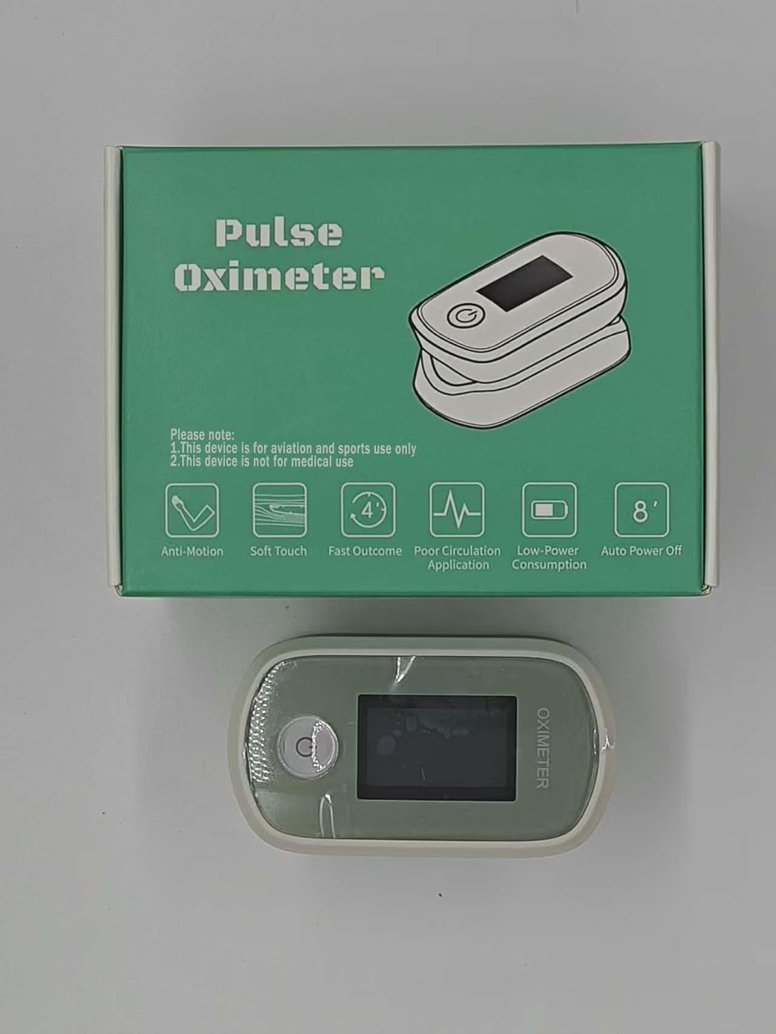Fingertip Pulse Oximeter with Respiration Rate Monitor, Advanced Sensor Technology for Precise & Stable SpO2 Measurement with Fast Response, Oxygen Monitor Finger with OLED Display for Sports, Fitness & Home Use