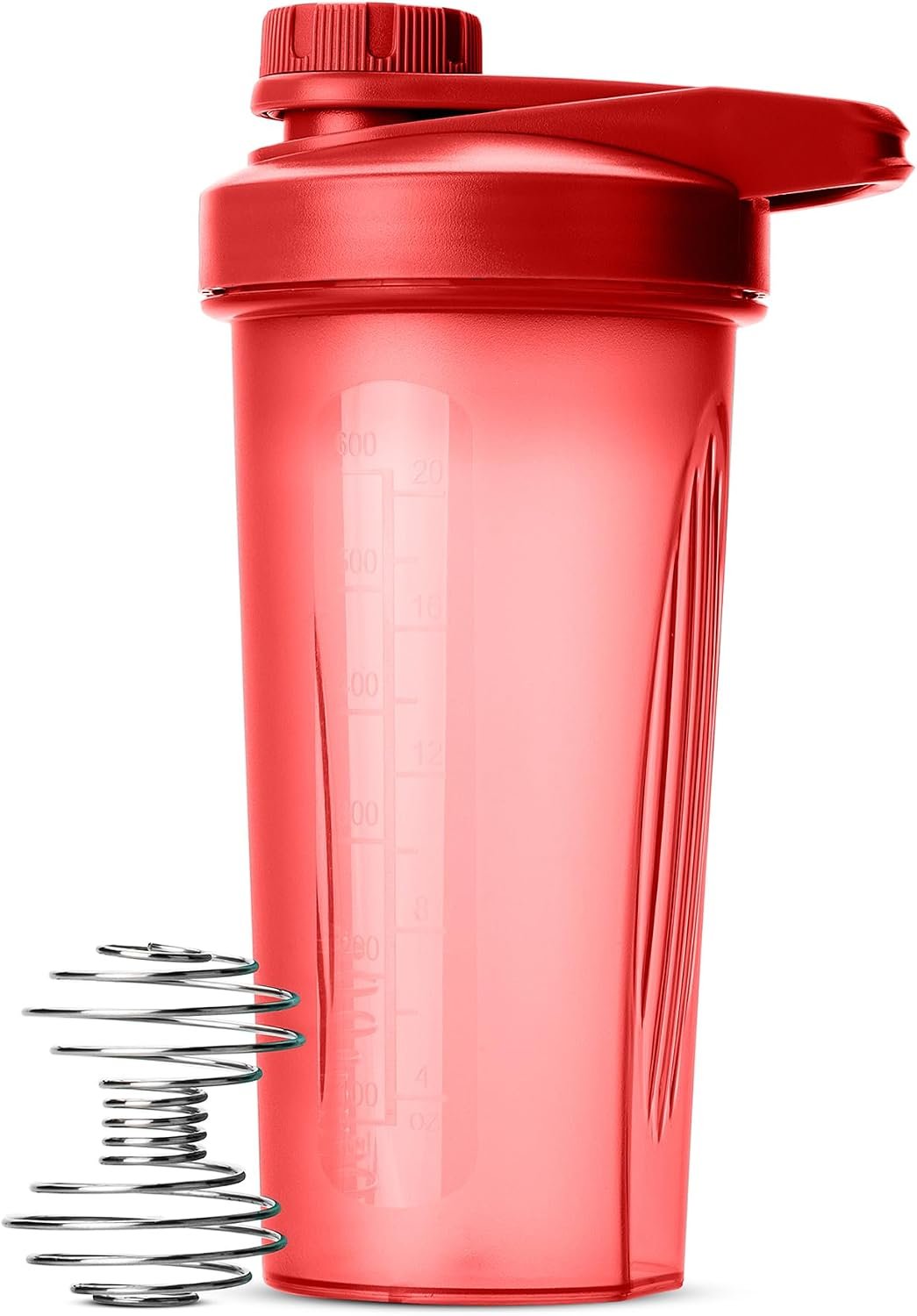 Mr. Pen- Shaker Bottle for Protein Mixes, 28 oz | Red With Twist Cap and Wire Whisk Ball, Mixer Cup for Shakes
