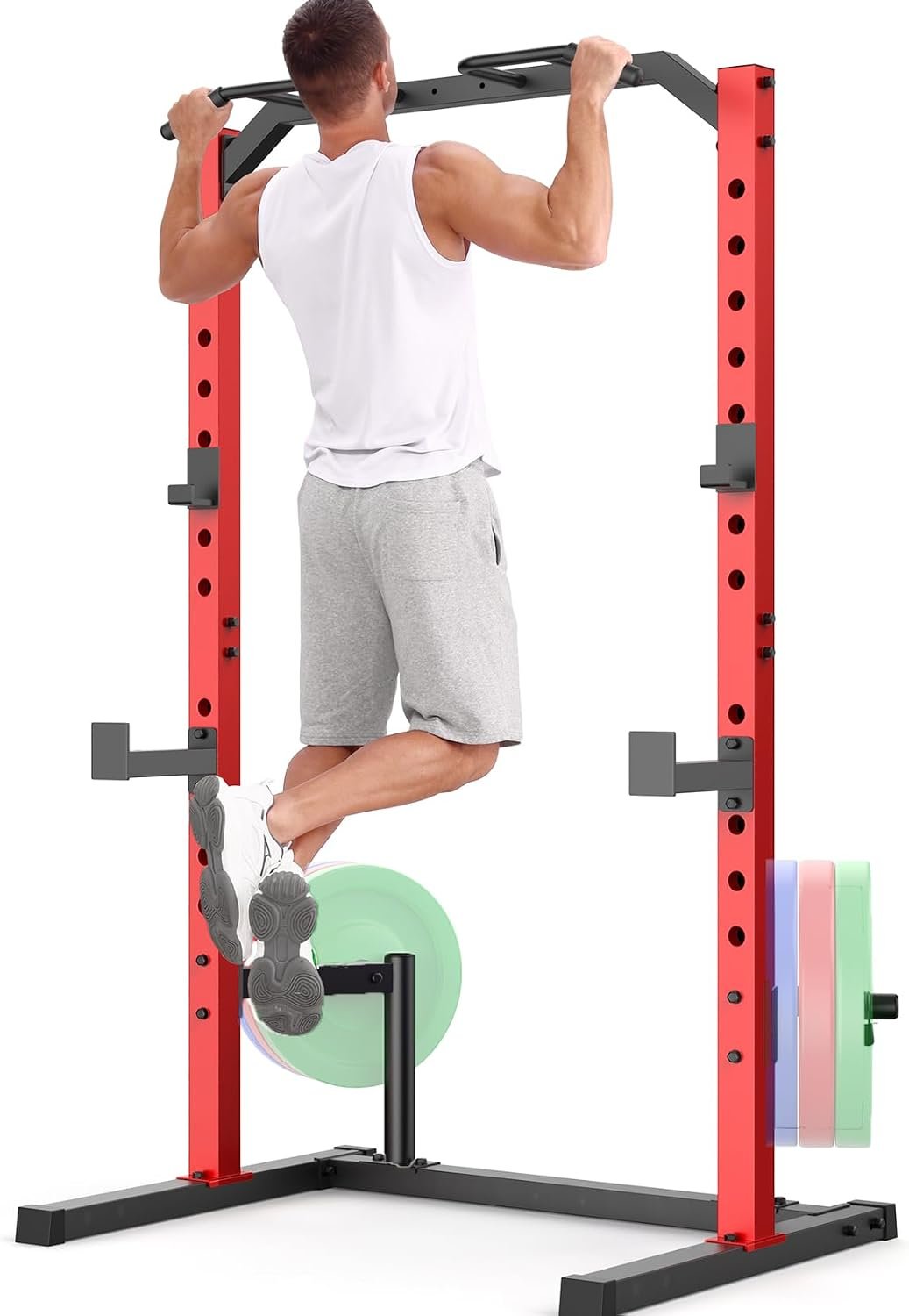 OPPSDECOR Power Cage Power Rack, Multi-Functional Weight Cage with More Training Attachments, Heavy-Duty Construction Squat Rack for Home Gym