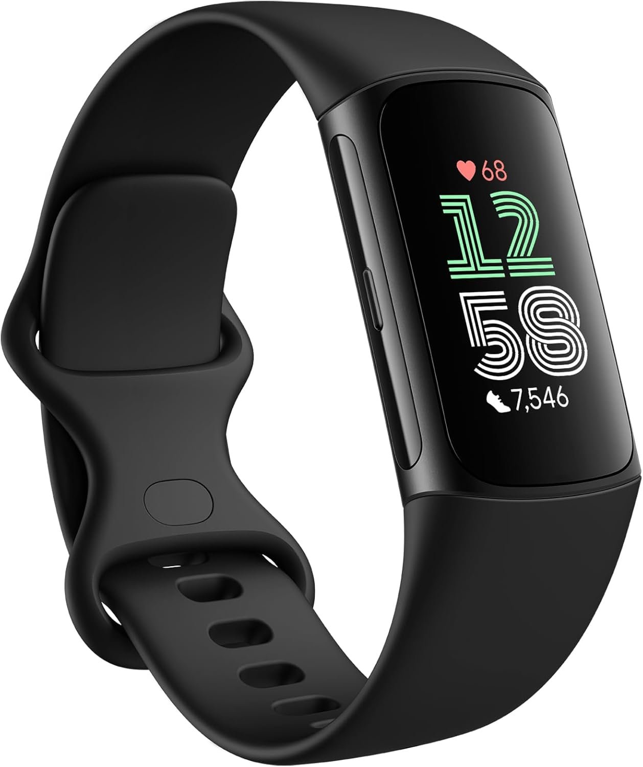 Google Fitbit Charge 6 – Fitness Tracker – Obsidian/Black | Google apps, heart rate on exercise equipment, 3-month Google Health Premium membership included, small and large bands