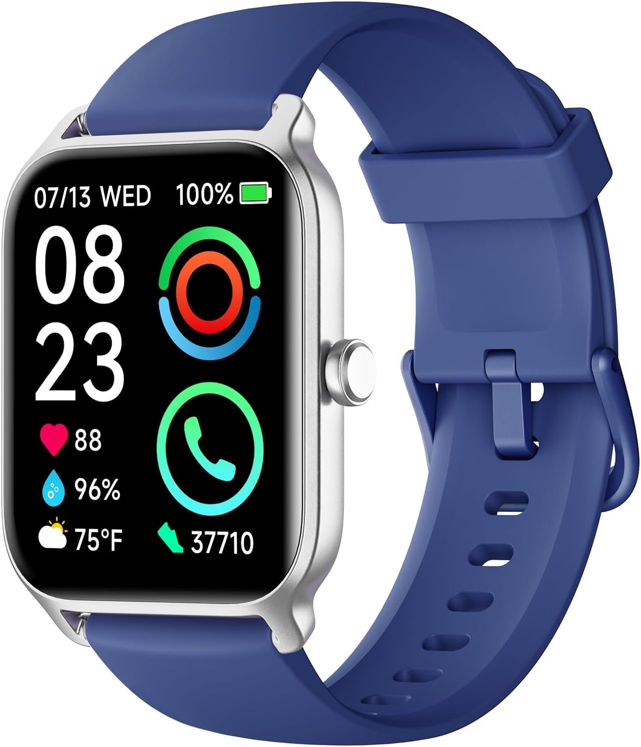 Fitpolo Smart Watch for Men Women Android, Alexa Built-in [1.8″ HD Screen] IP68 Waterproof Fitness Watch Bluetooth Call for Android & iPhone with Heart Rate/Sleep/SpO2 Monitor