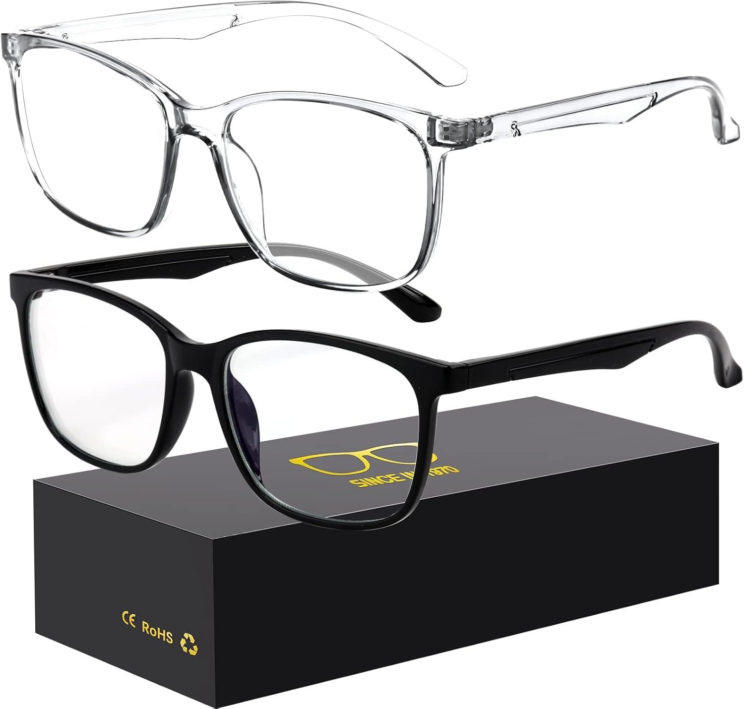 Oilway Blue-Light Blocking Glasses Computer Reading/Gaming/TV/Phones Glasses Fashion Anti Eyestrain Glasses for Women Men