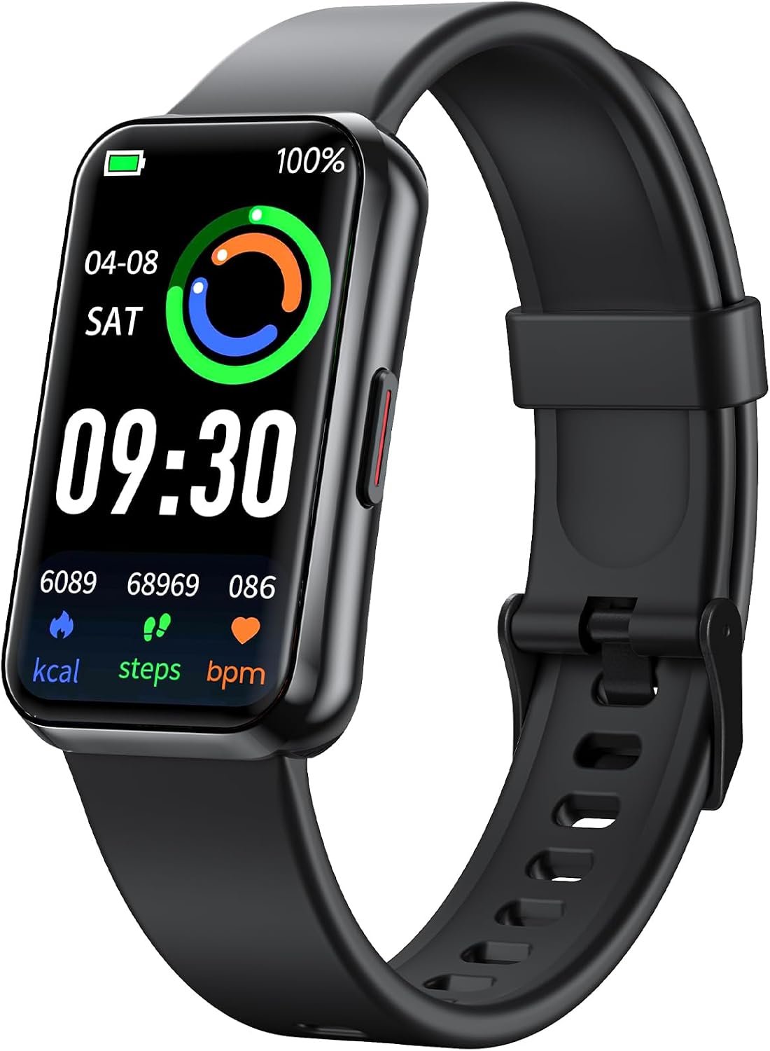 Fitness Tracker with 24/7 Heart Rate & Blood Oxygen Monitor, 1.47″ OLED Color Screen Smart Watch, Waterproof Activity Tracker with Sleep Step Counter & Smart Notifications for Men Women