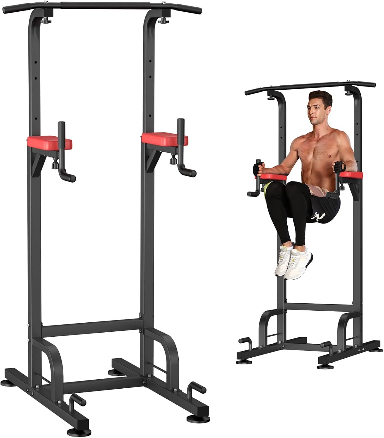 RELIFE REBUILD YOUR LIFE Pull Up Bar Free Standing Power Tower for Home Gym | Dip Station Pull Up Station, Multi-Function Home Fitness Equipment for Pull-Ups, Dips, Push-Ups, Full Body Strength Training