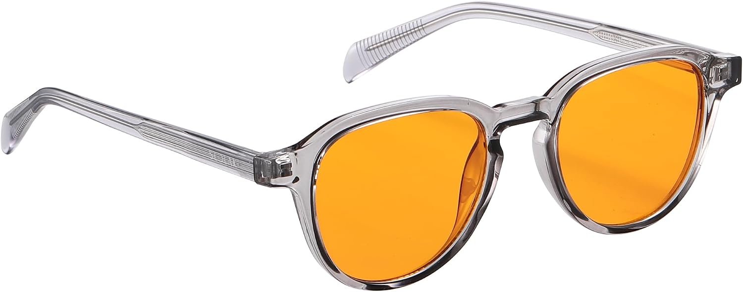 Blue Light Blocking Glasses, Anti Eye Strain Glasses For Gaming | Reduces Digital Eye Strain, PC Gaming & Computer Use, Flexible Lightweight Frame, Includes Travel Pouch & Case