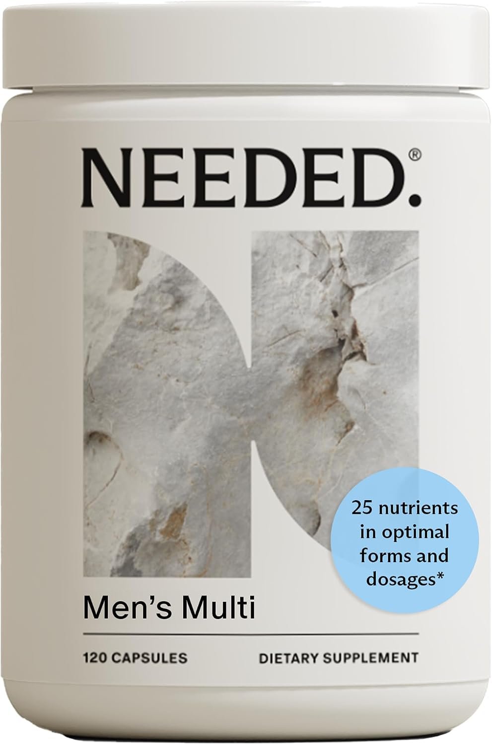 Needed. Multivitamin for Men, Men’s Fertility Supplement, 30 Day Supply | 25 Optimal Nutrients For Fertility & Men’s Health, Mens Multivitamin with Vitamin D3 2000IU, B12 Vitamins, 200 MCG Selenium
