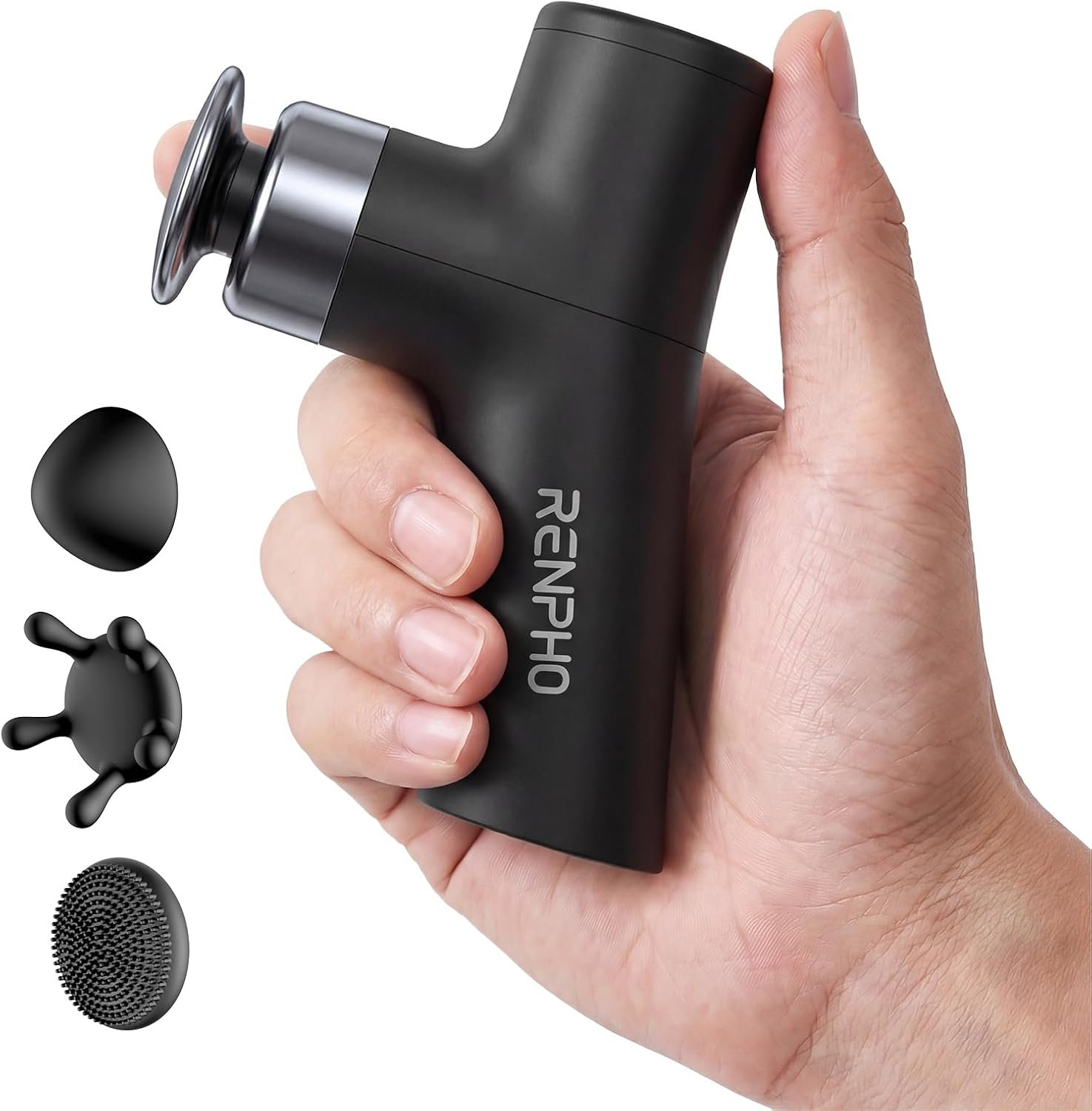 RENPHO Micro One Super Mini Massage Gun for Women Portable | Travel Massager for Muscle Relief, FSA Approved, 4-Speed Percussion Massage Gun for Office, Home & Daily Comfort, HSA