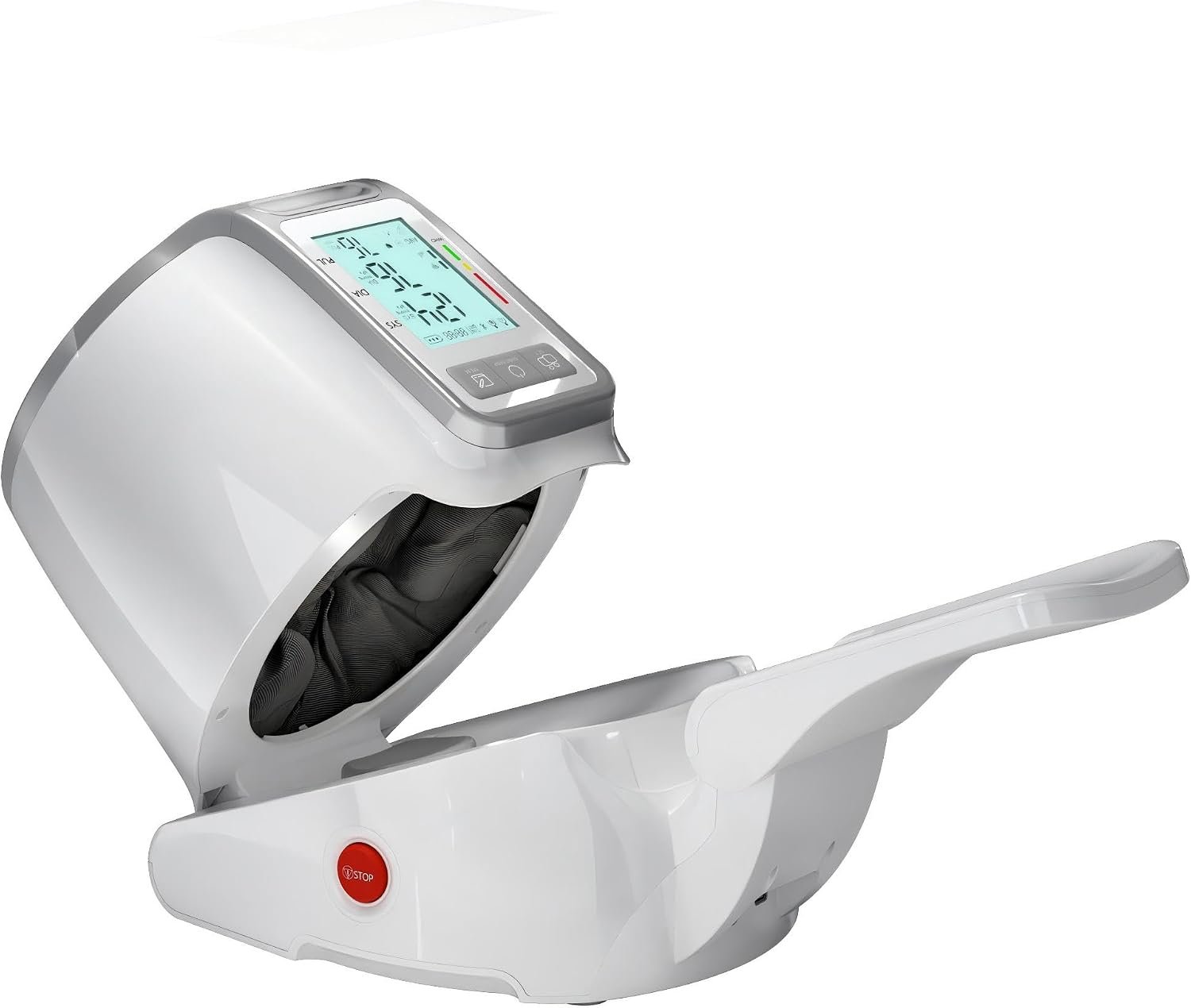 Upper Arm Blood Pressure Monitor for Home Use, Large Backlit LCD | No-Wrap Easy Start, Precision Chip & Posture Guidance for Accurate Readings, Bright Backlit Display, 2×99 Memory,USB-C Charge