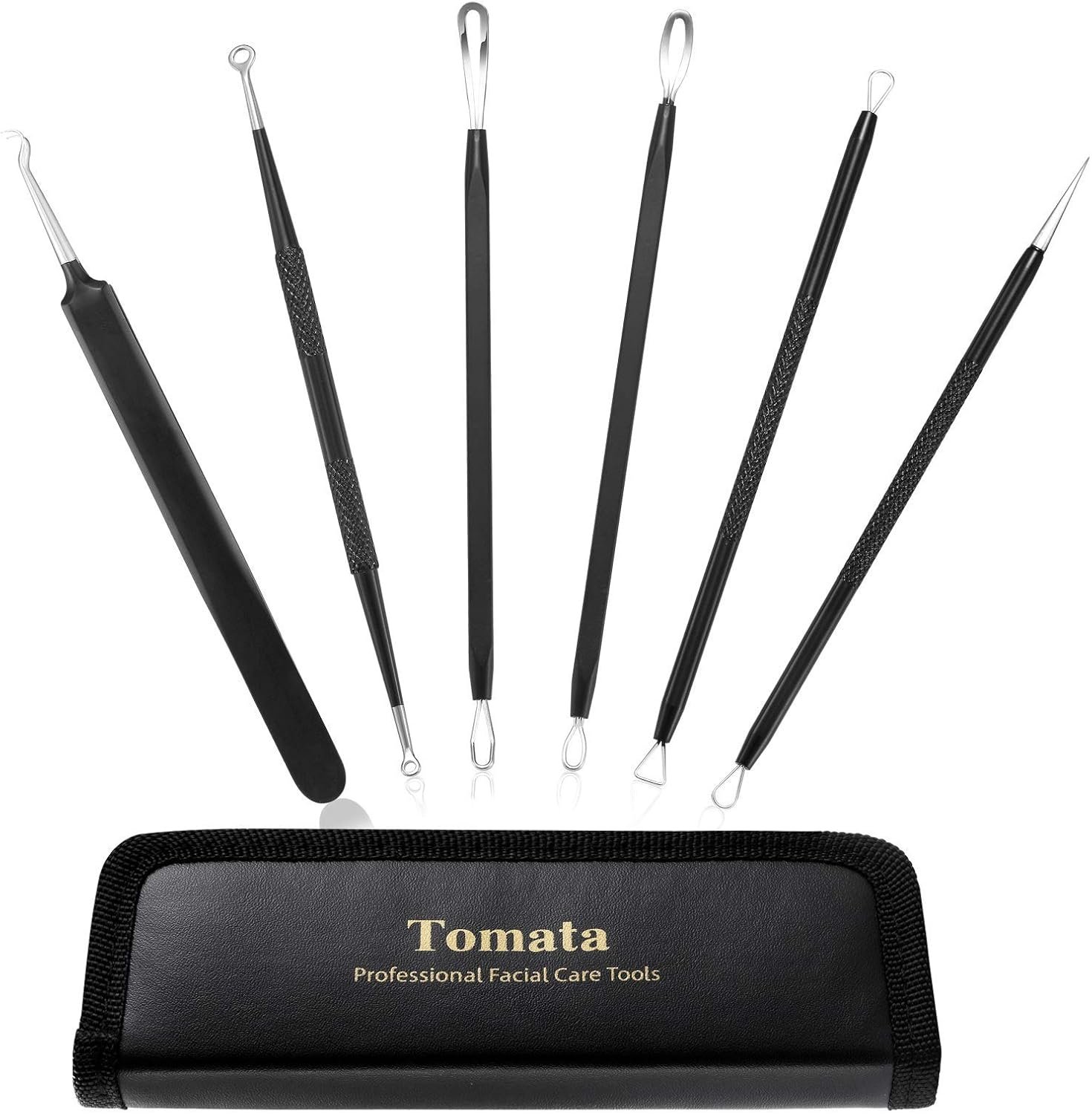 Blackhead Remover Pimple Popper Tool Kit – (6 Piece Kit) – Professional Stainless Pimples Comedone Extractor Removal Tool