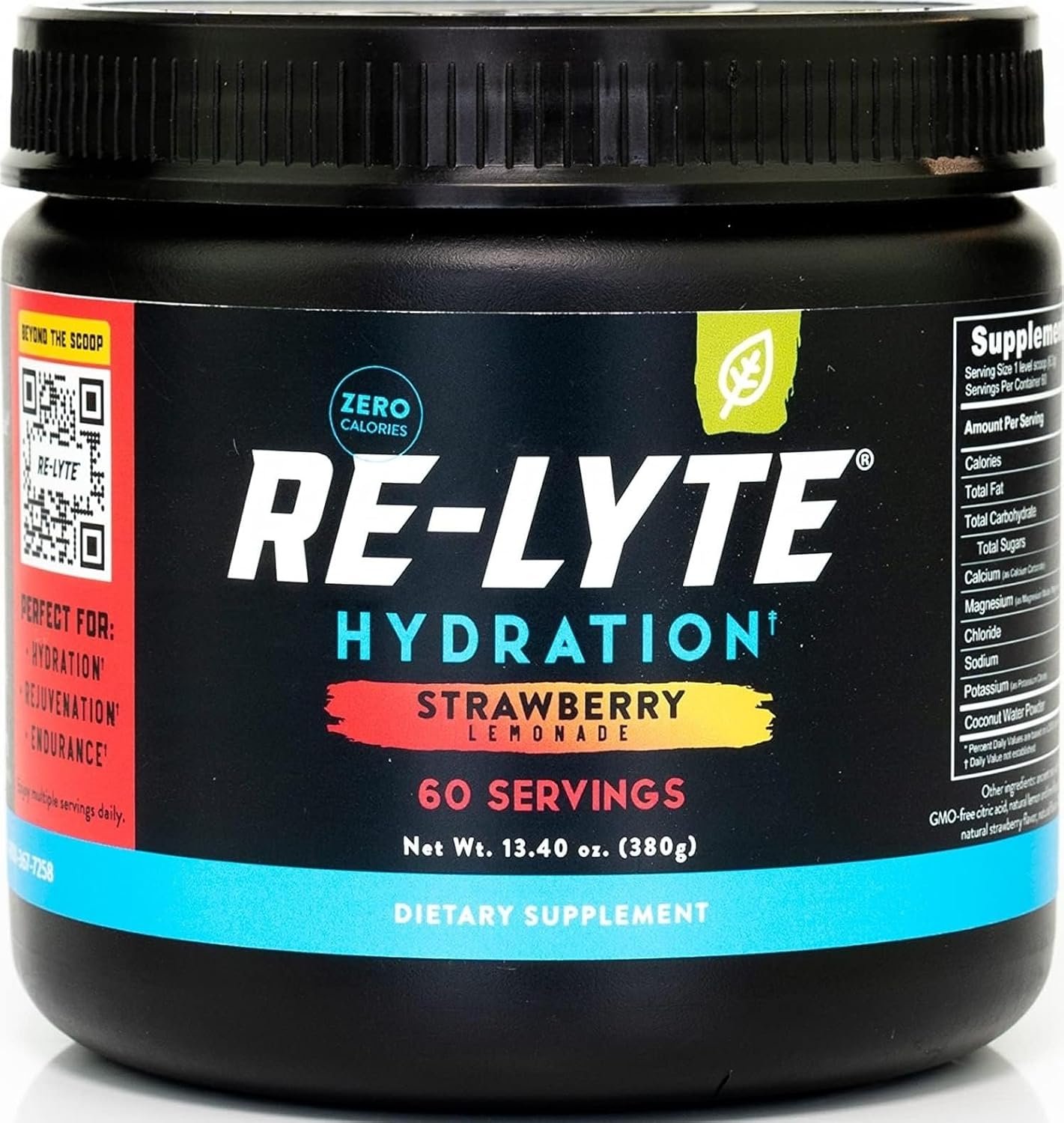REDMOND Re-Lyte Sugar Free Electrolyte Powder Mix (Strawberry Lemonade) | Zero Sugar Electrolytes, Hydration Powder