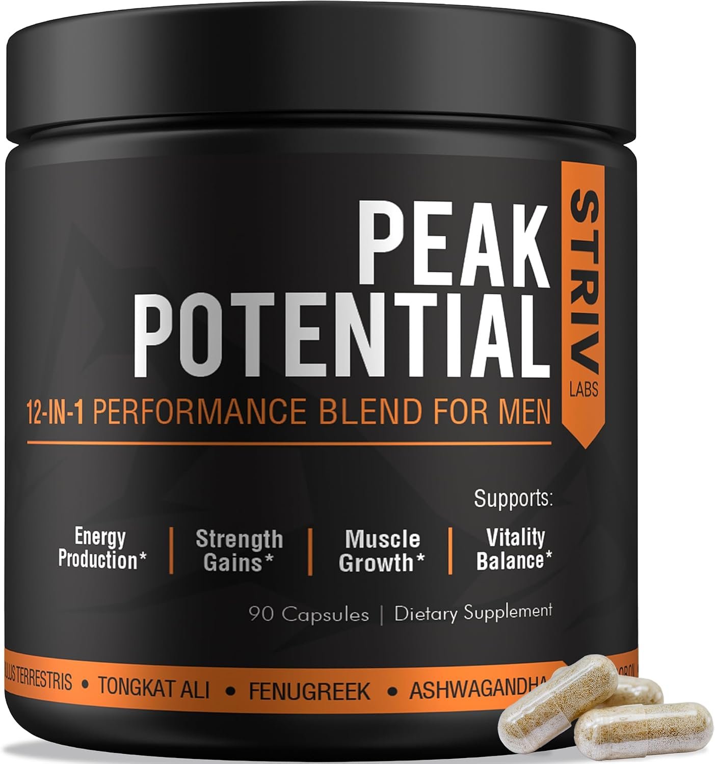 Peak Potential 12-in-1 Testosterone Support for Men