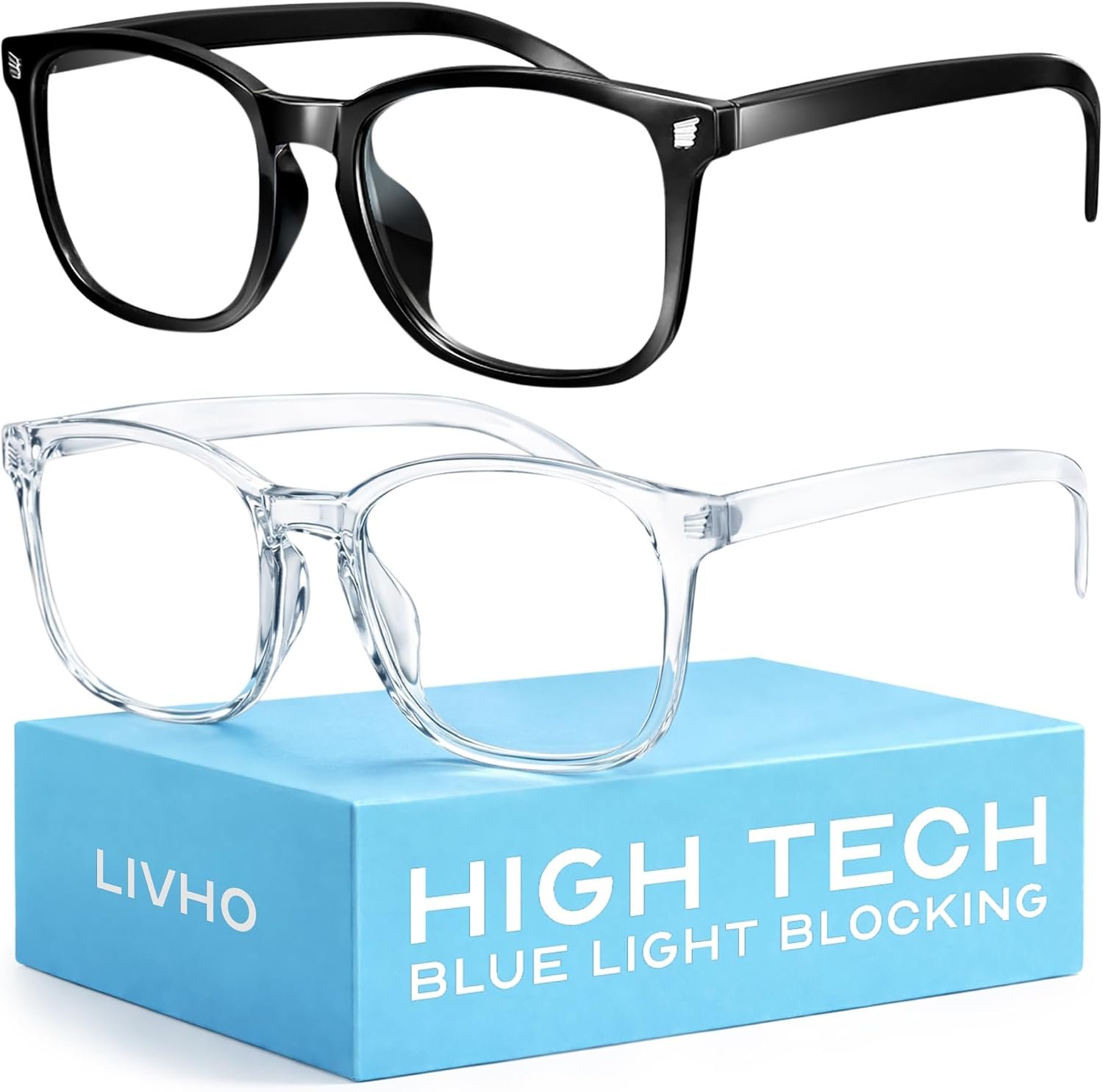 livho High Tech Blue Light Glasses – Advanced Blue Light Blocking Computer Glasses – Screen Fatigue & UV Protection