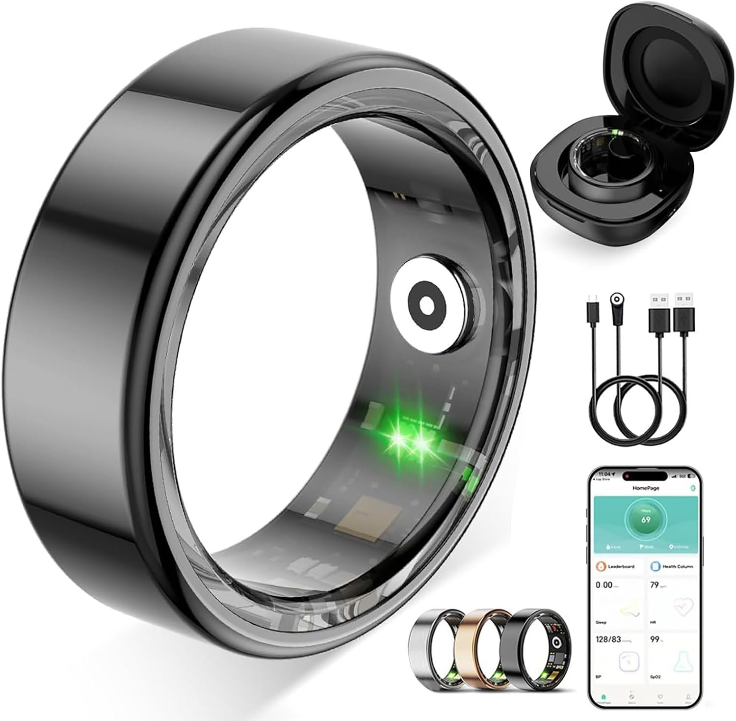 Smart Ring(Black,9)