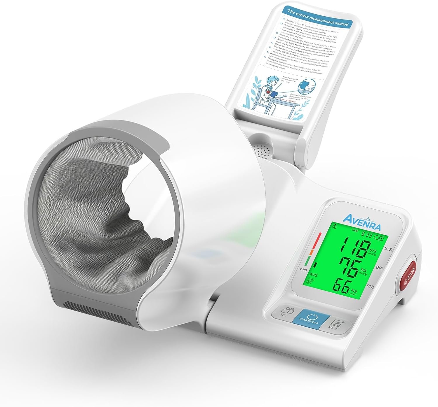 Blood Pressure Monitor for Home Use, No-Wrap Auto-Fit Design | One-Touch BP Machine, Rechargeable, 3.5″ Large LED Display, Fits Arms 7.1–16.5″, 2×99 Memory, FDA Cleared, 3-Color Indicator