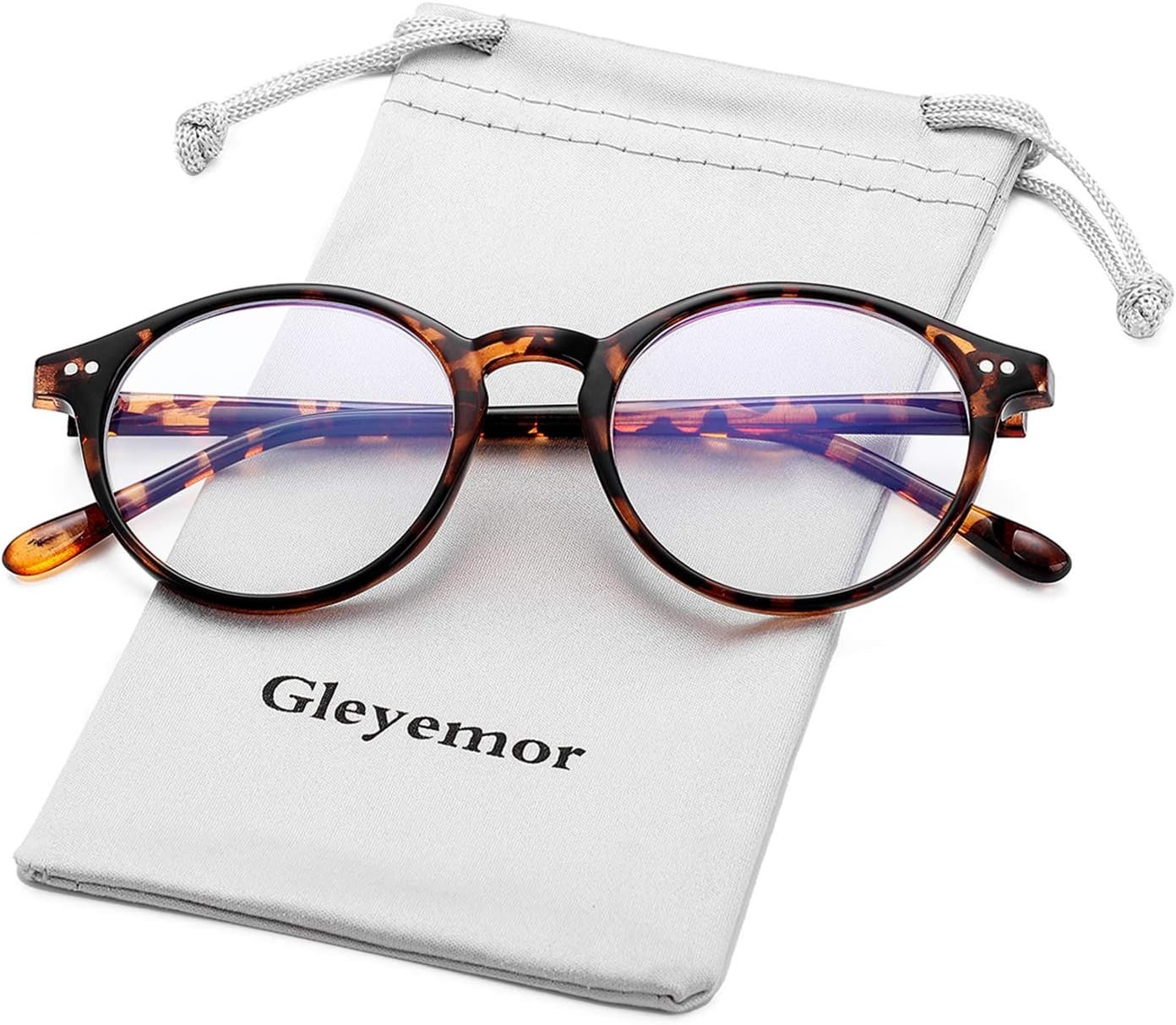 Blue Light Glasses for Men Women, Vintage Round Frame Eyeglasses | Blue Light Blocking Glasses, Lightweight TR90 Frame, Work Gaming Daily Screen Office Computer Use