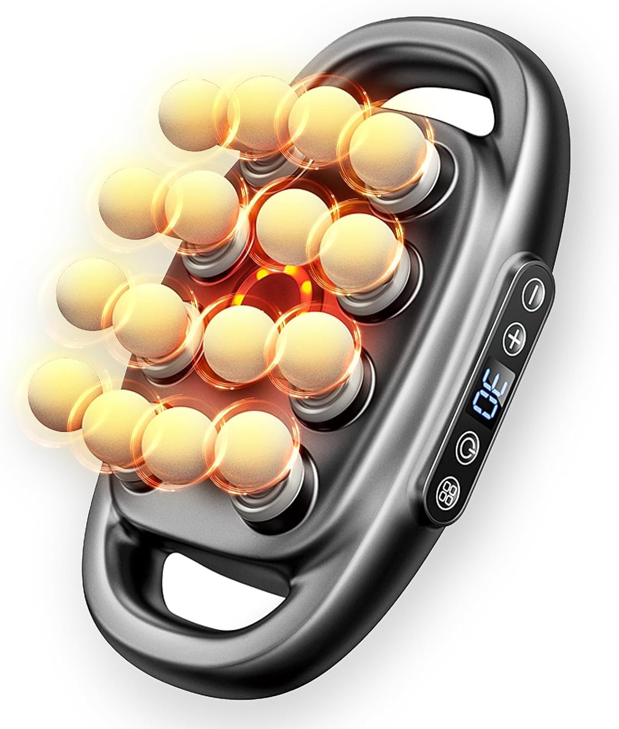 16 Head Massage Gun Deep Tissue – 2026 Upgrade Back Muscle Massager | 3 Modes & 30 Intensities, Portable Quiet Percussion Massager for Legs, Waist, Back, Neck, Buttocks Muscles Pain Relief