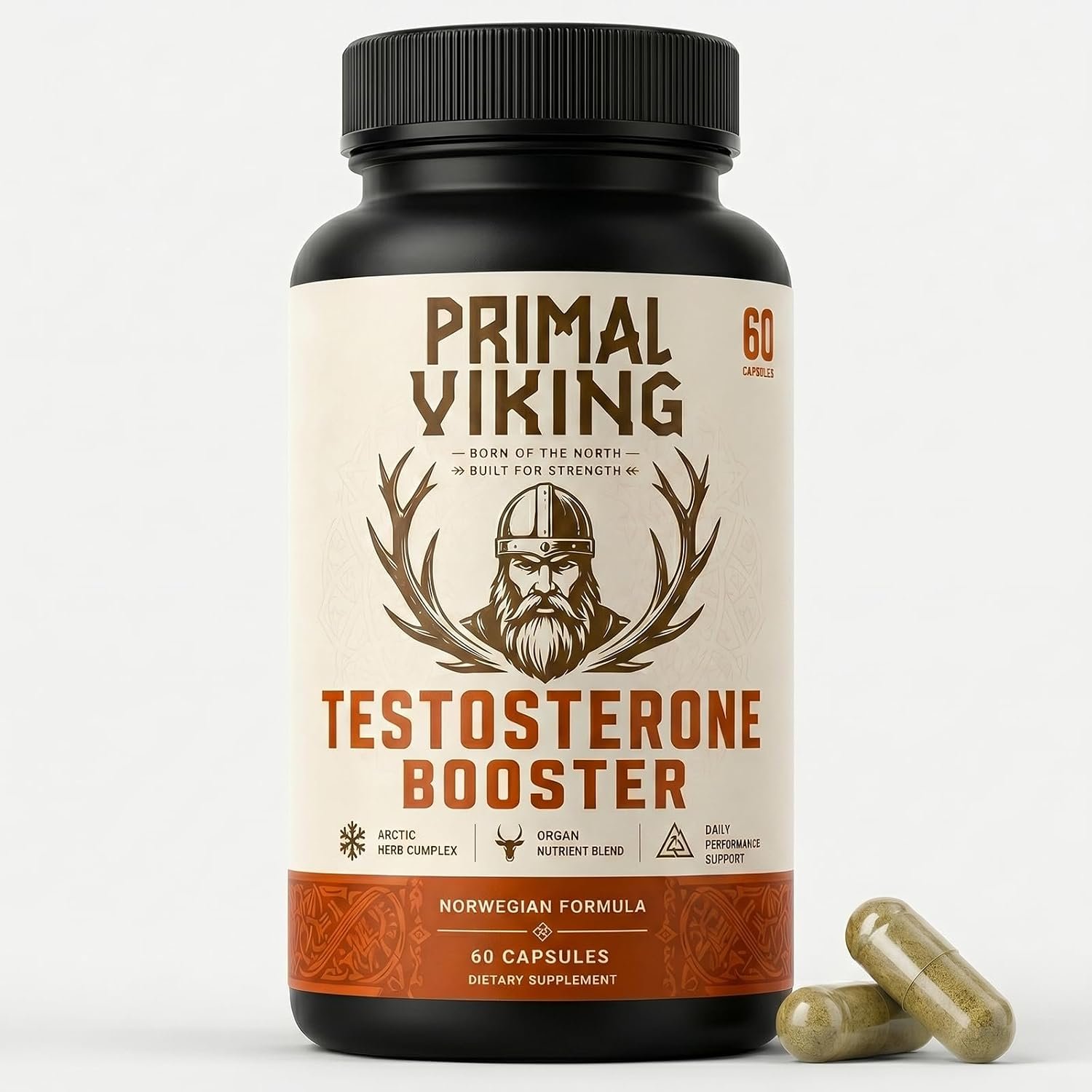 Primal Viking Men’s Wellness & Vitality Capsules, 60 Capsules