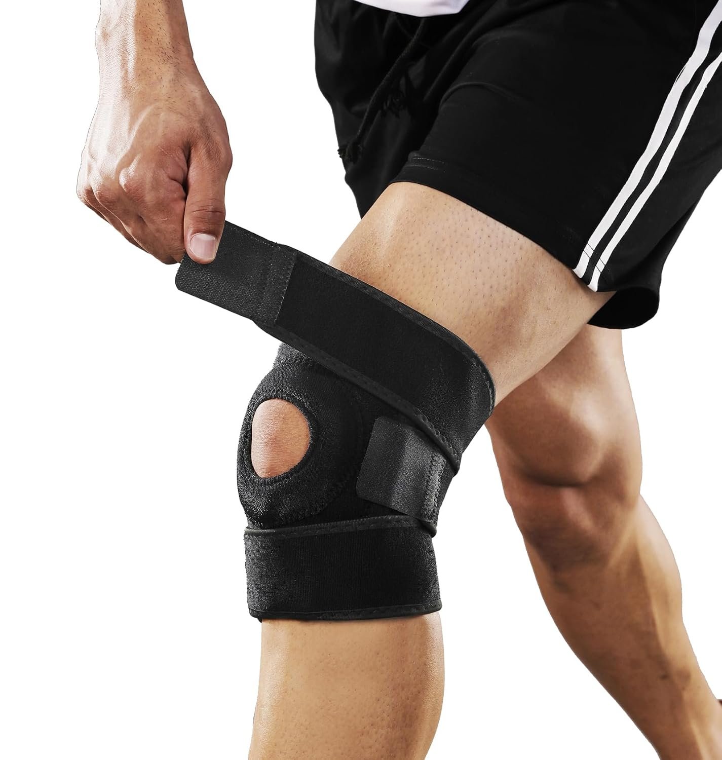 SUJAYU Knee Braces for Knee Pain Women Men, Patellar Tendon Support Strap, Knee Brace for Meniscus Tear Compression Sleeve for Knee Pain (Black)
