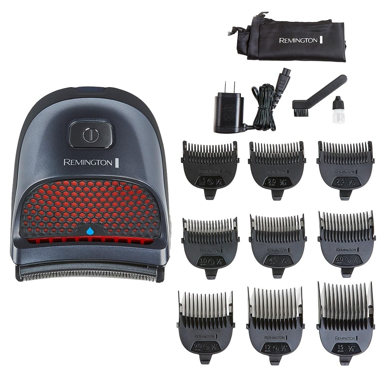 Remington Shortcut Pro Self-Haircut Kit for Men, Waterproof Hair Clippers | Waterproof and Cordless, Electric Razor for Head, Beard, And Body, Curved Blades, 9 Trimmer Lengths, 5-minute Quick-charge