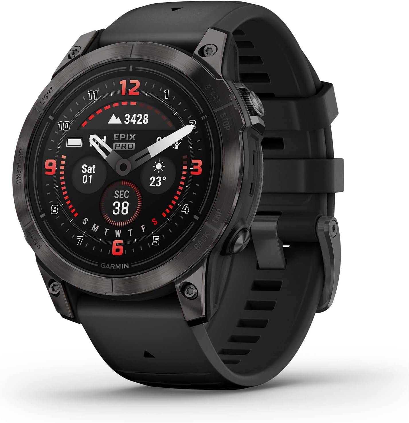 Garmin epix Pro (Gen 2) Sapphire, High Performance Smartwatch, 47mm, Black | Premium Multisport GPS Smartwatch, AMOLED Display, Built-In Flashlight, Advanced Training Metrics & Recovery Insights