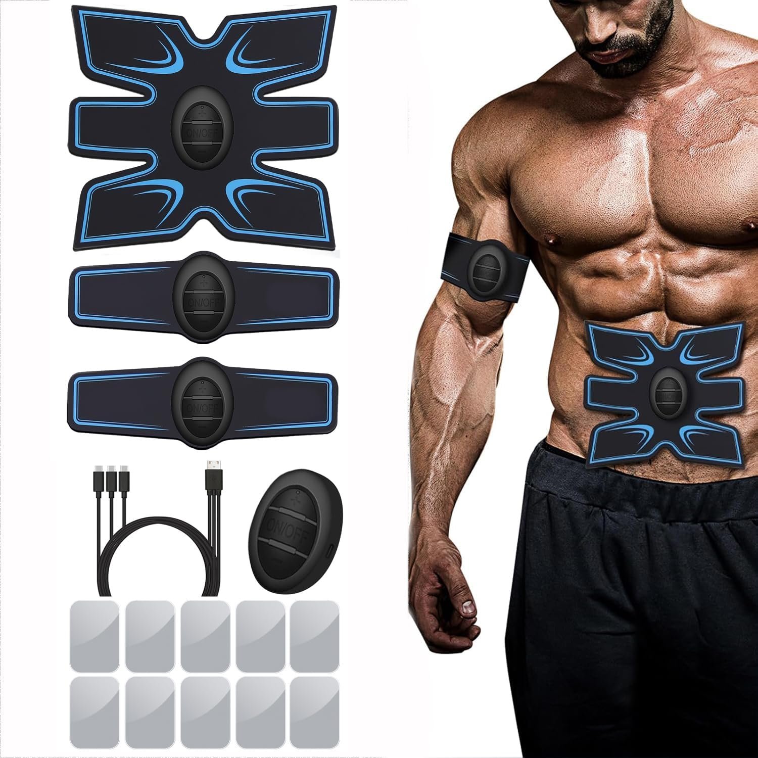 FDA Cleared – EMS Ab Stimulator Muscle Toner Women Men | Tactical x abs Muscle Stimulator Military Grade, ab Machine for Stomach Arm Leg Neck Workout Equipment Gifts