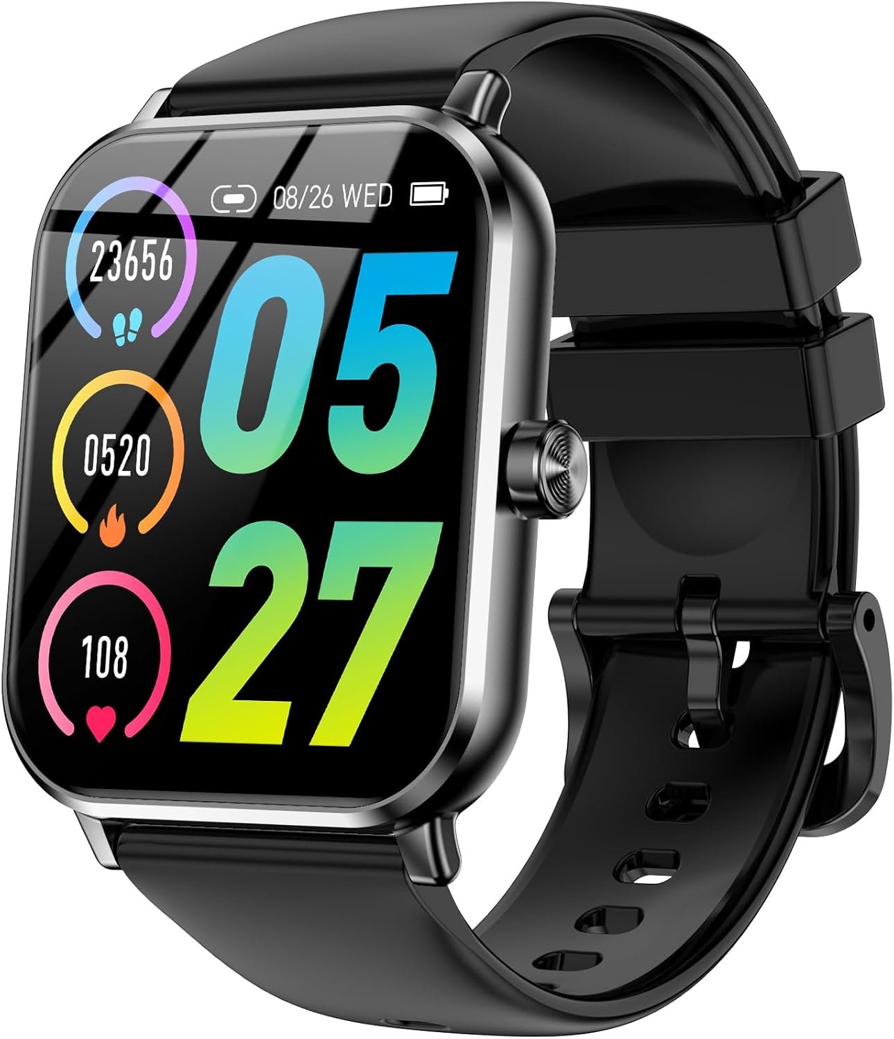 Jacoosa Smart Watch, 1.83″ Full Touch Display Bluetooth Make Answer Calls Activity Tracker Sleep Heart Rate Monitoring IP68 Waterproof Smartwatch Compatible with iOS & Android Phone