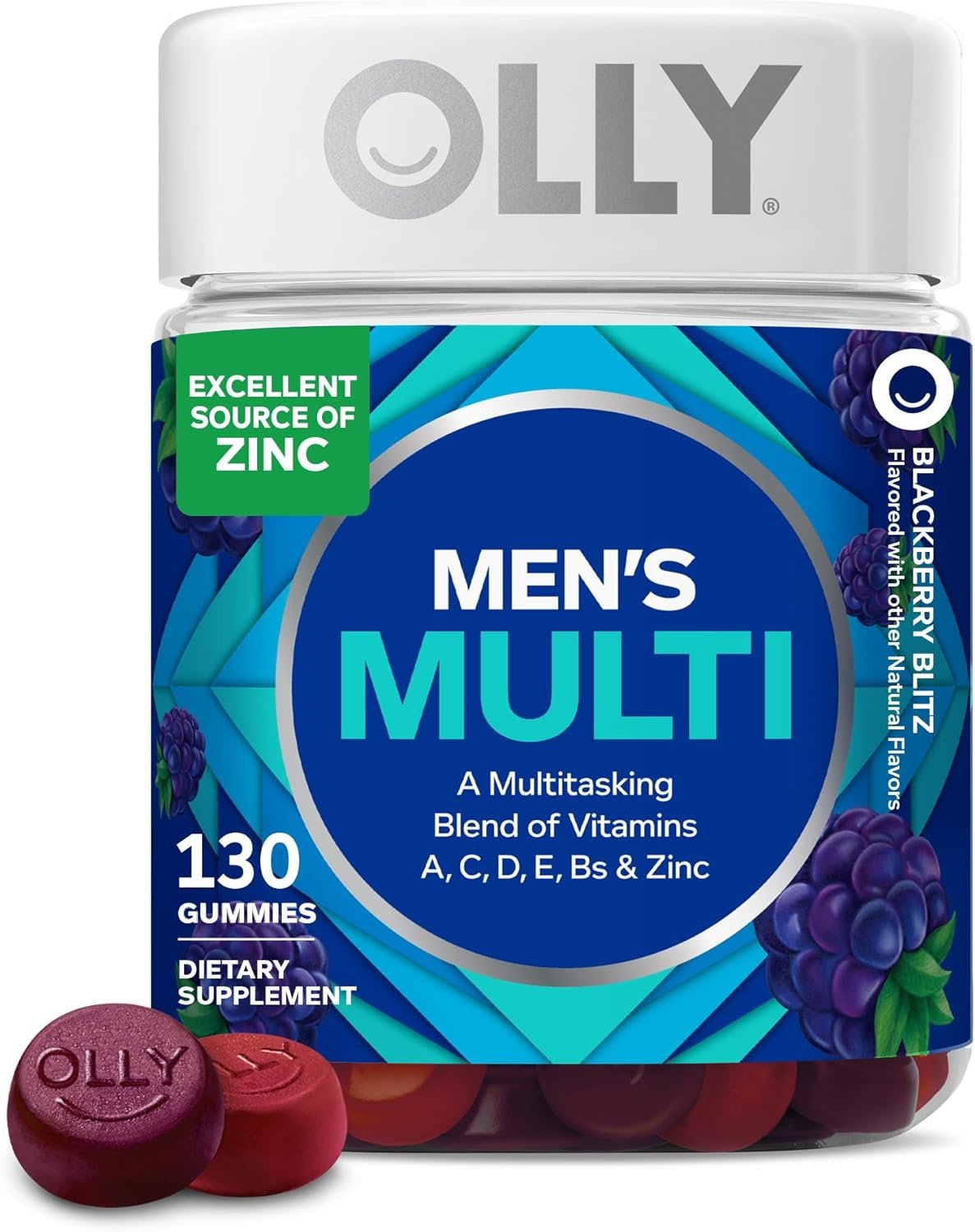 OLLY Men’s Multivitamin Gummy, Supports Overall Wellness,* – 130 Count