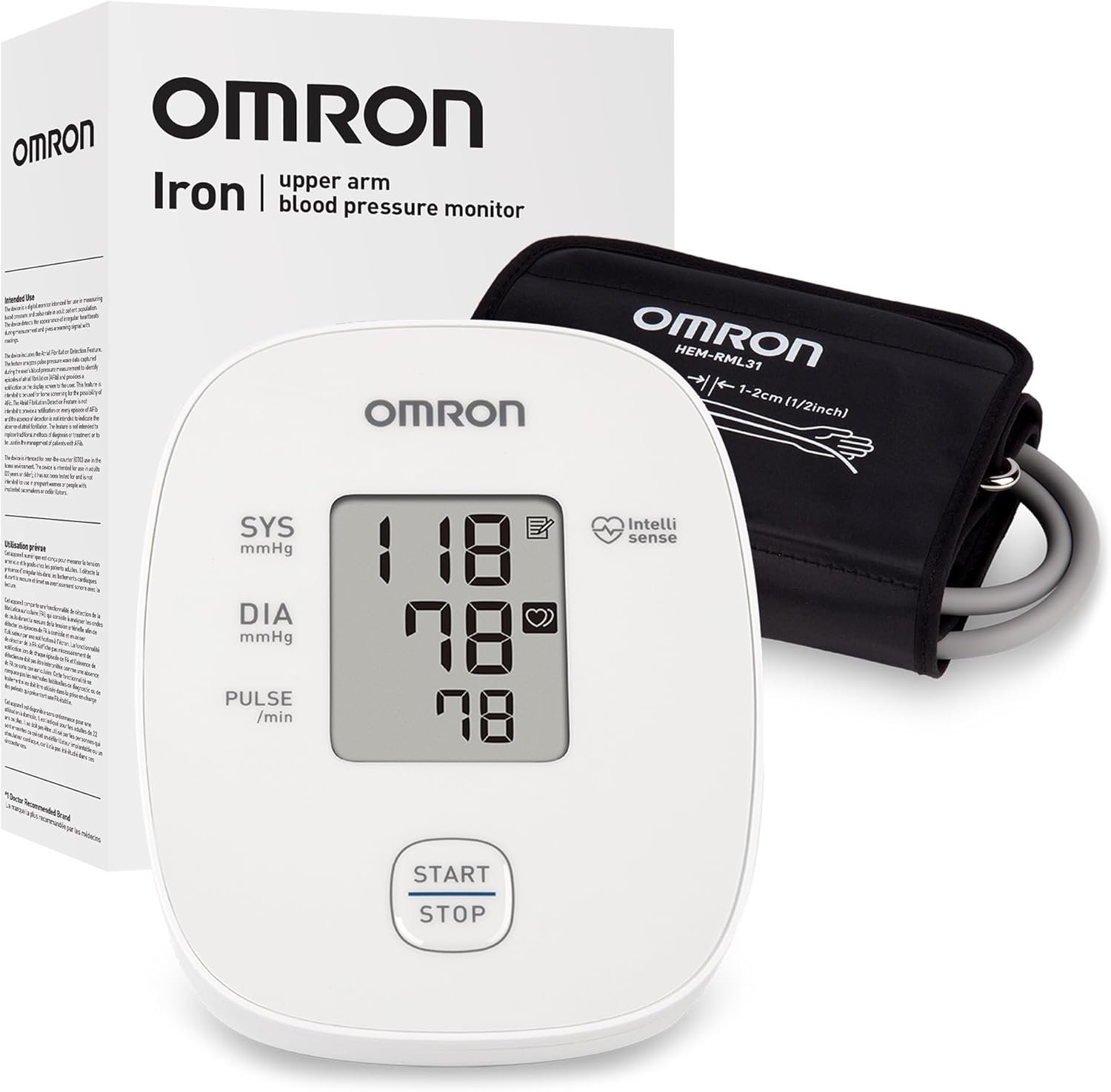 OMRON Iron Blood Pressure Monitor & Upper Arm Blood Pressure Cuff | For Home Use – #1 Doctor & Pharmacist Recommended Brand – Clinically Validated