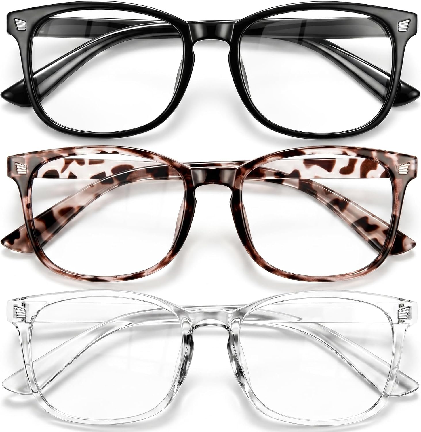 Gaoye Blue Light Glasses for Women – 3 Pack | Computer Glasses, Blue Light Blocking, Stylish Eyewear Frame Accessories