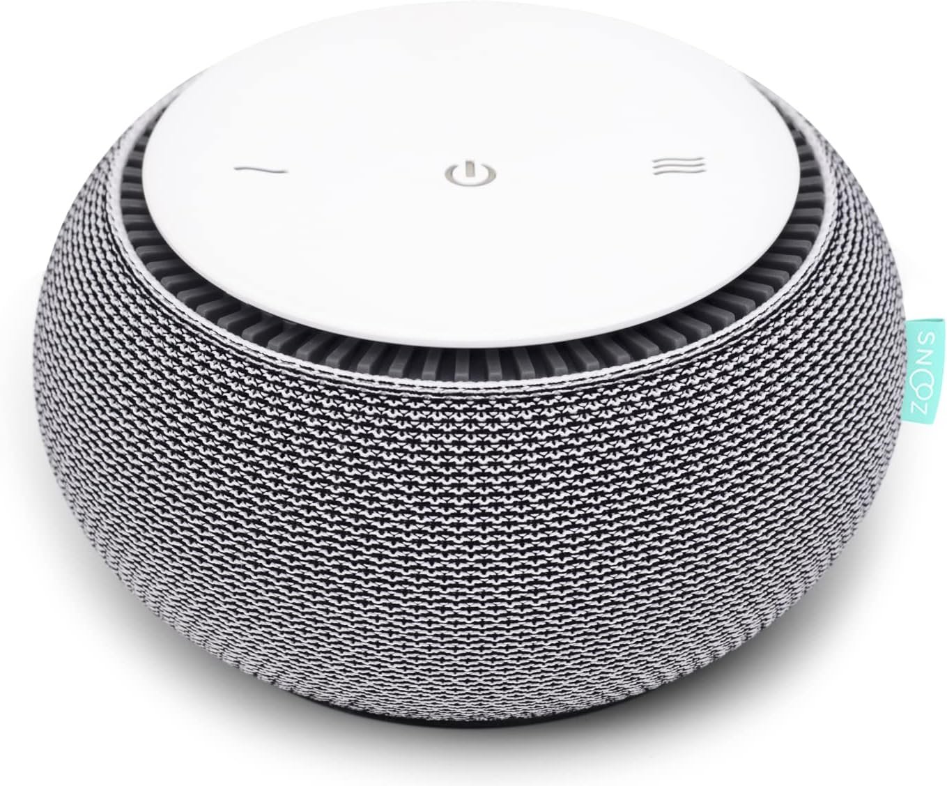 SNOOZ Original Smart White Noise Sound Machine, Real Fan Inside for Sleep | Natural Sound from a Real Fan, Non-Looping White Noise, App Scheduler, 10 Levels, Masks Snoring, Office Privacy & Neighbors